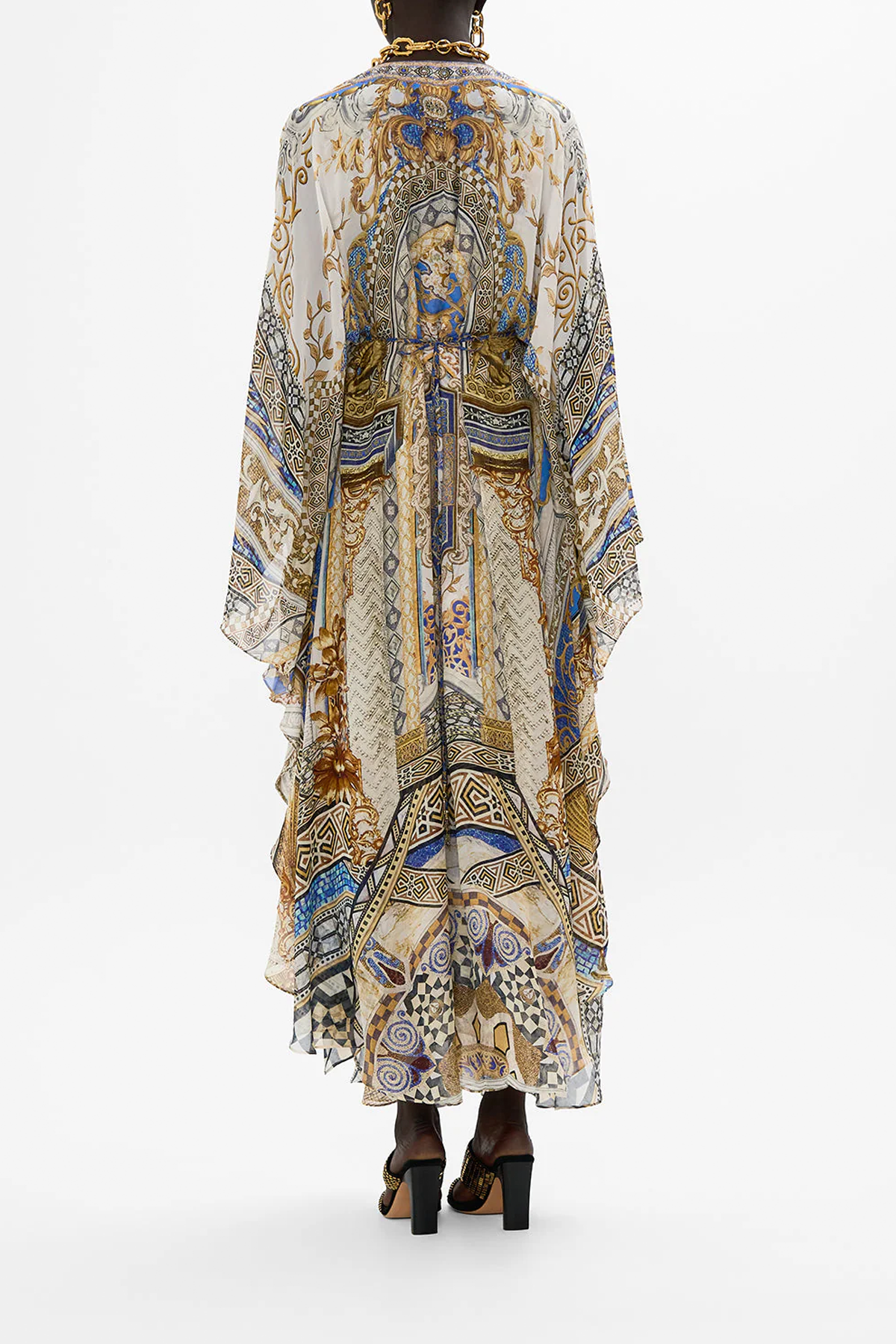 Camilla Long Kaftan With Waist Detail