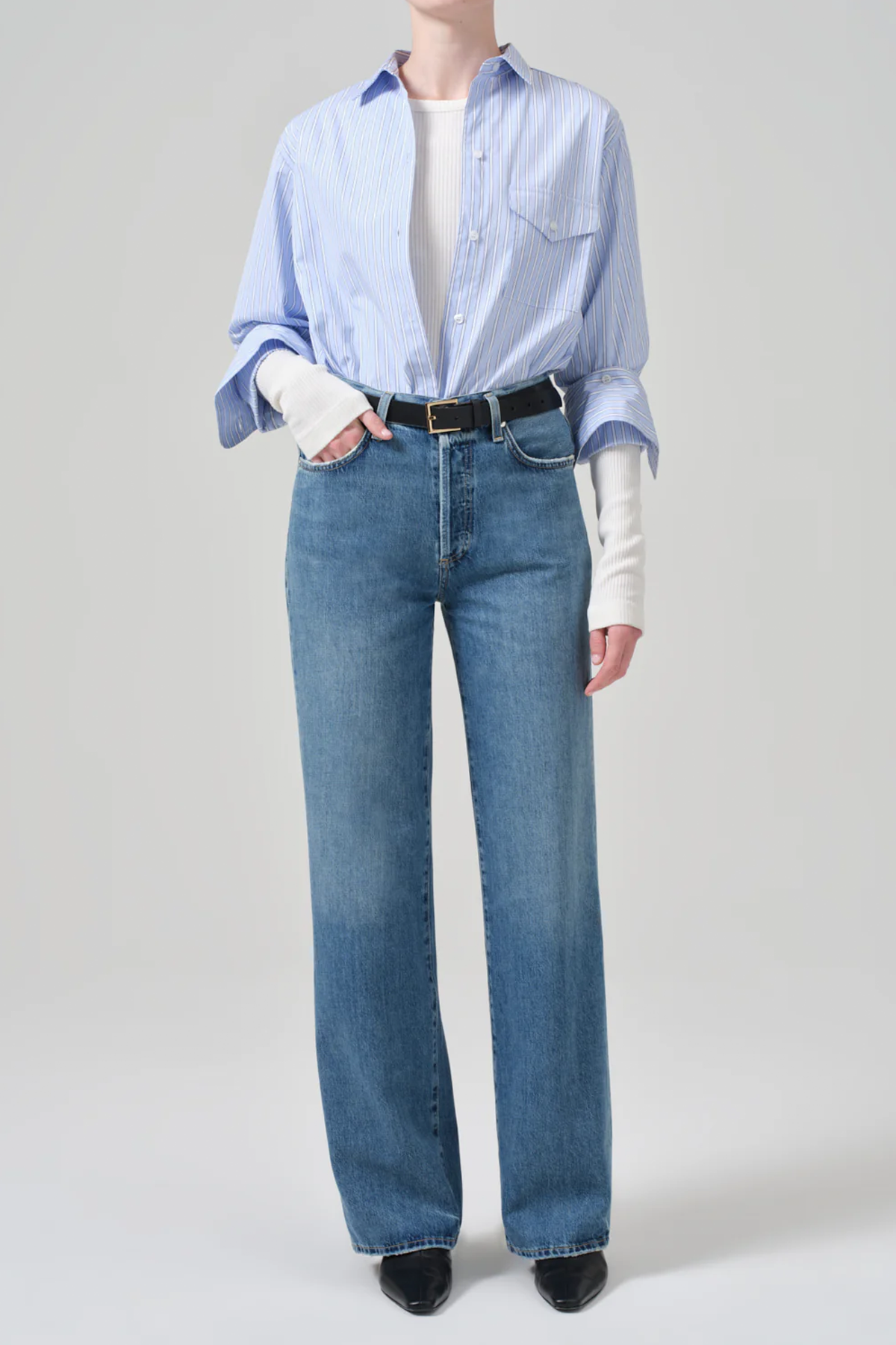 Citizens of Humanity Annina 30" High Rise Wide Jeans