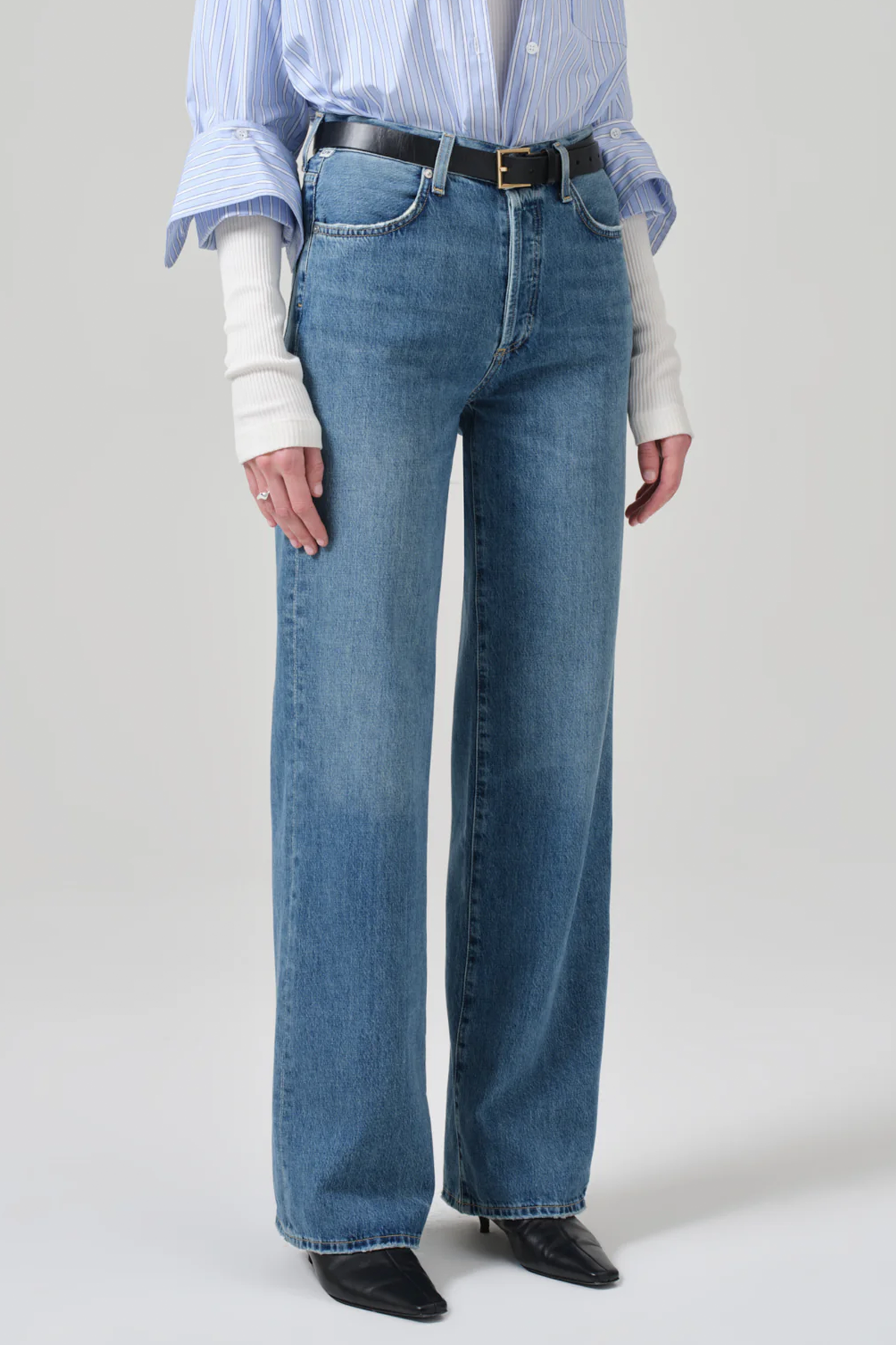 Citizens of Humanity Annina 30" High Rise Wide Jeans