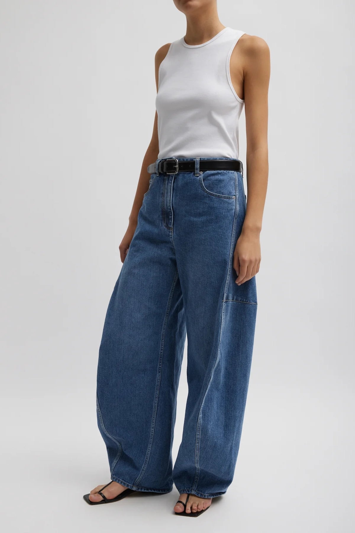 Tibi Classic Wash Denim Sid Jean