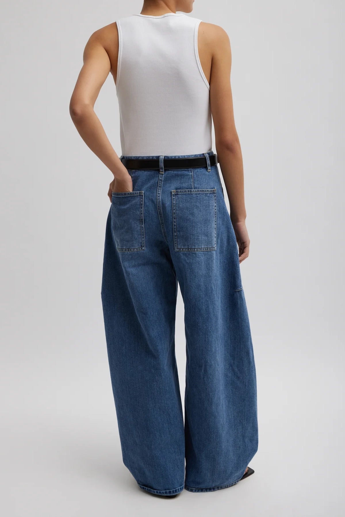 Tibi Classic Wash Denim Sid Jean