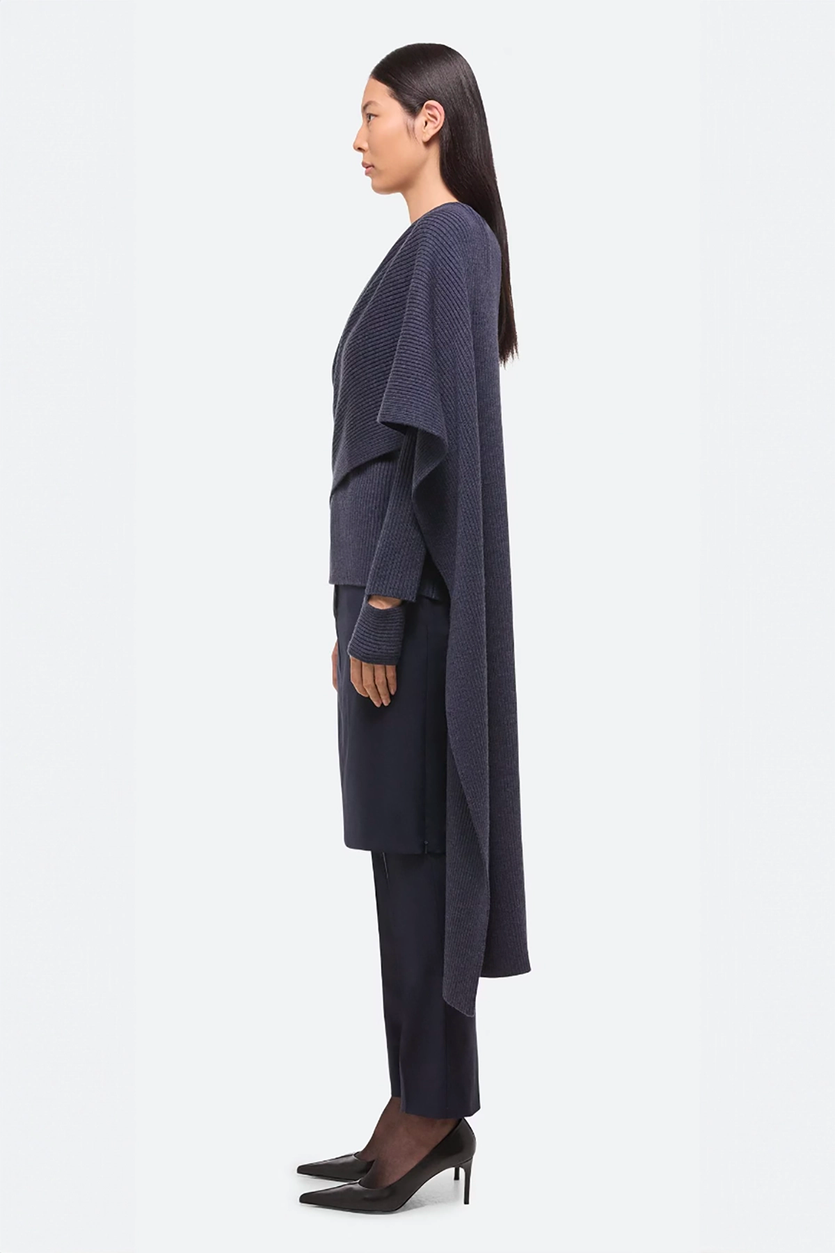 Helmut Lang Draped Rib Sweater