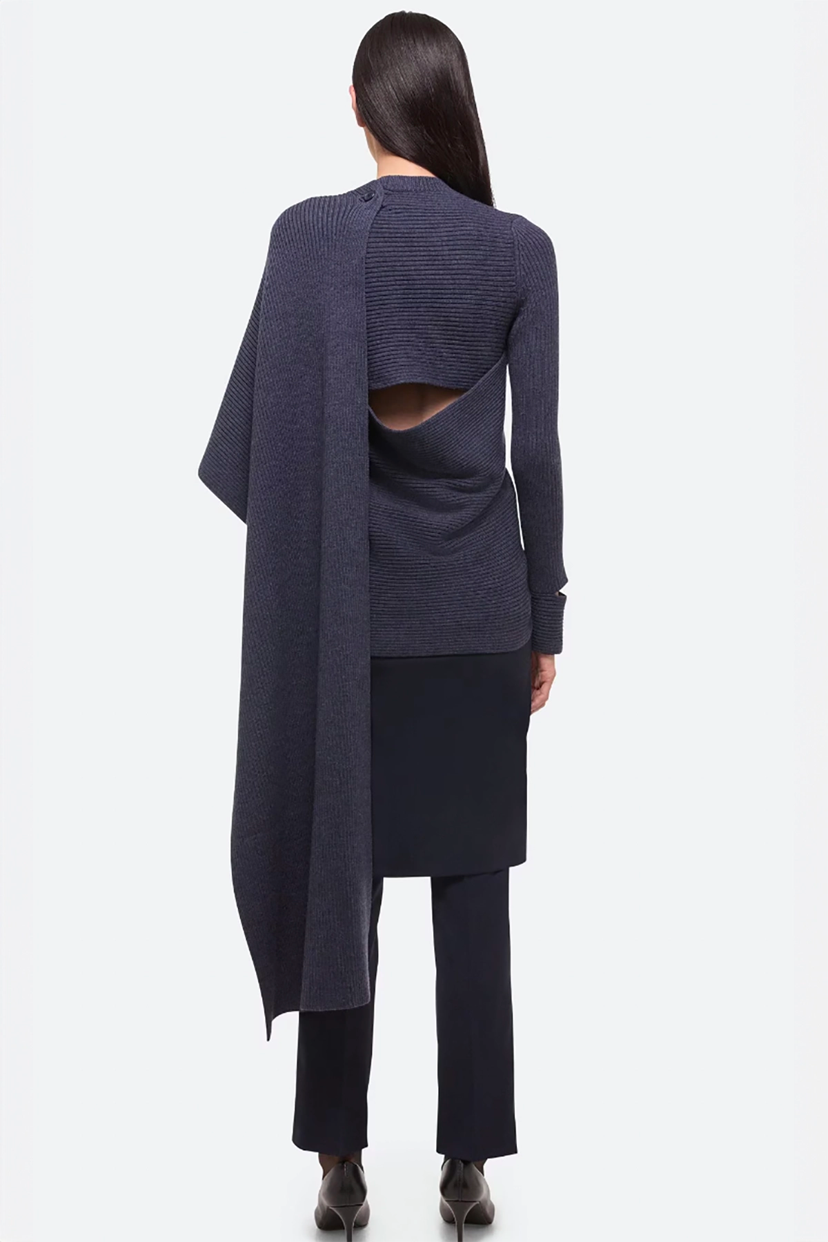 Helmut Lang Draped Rib Sweater