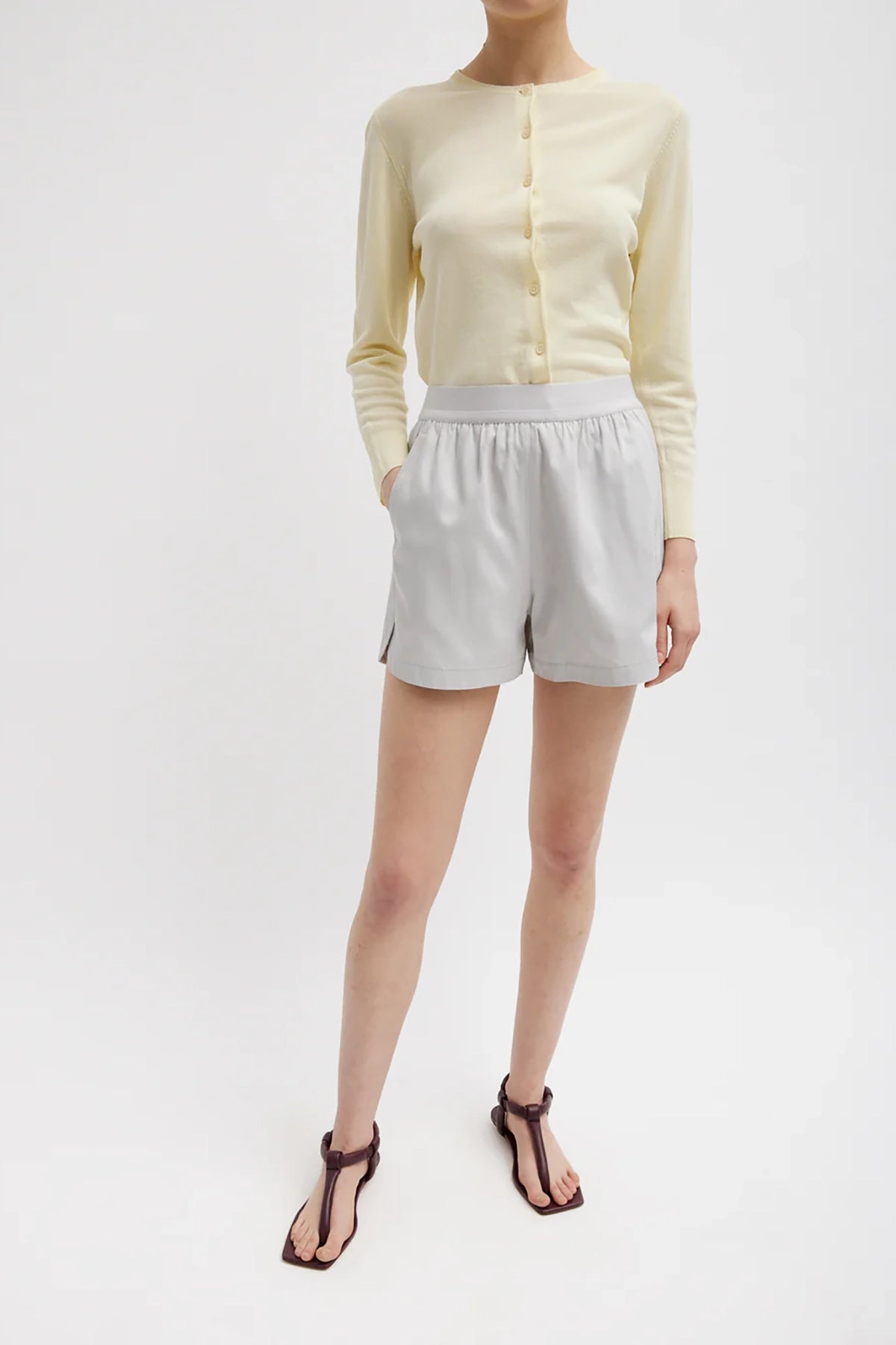 Tibi Drapey Suiting Pullon Short