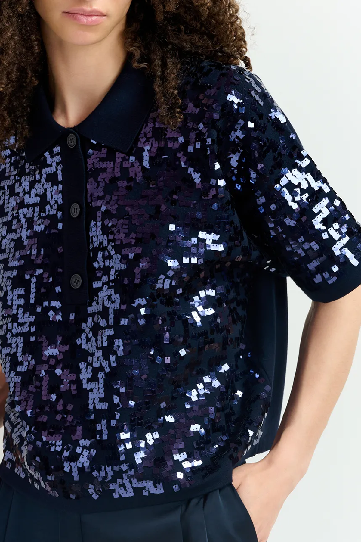 Essentiel Antwerp Glitz Embroidered Polo