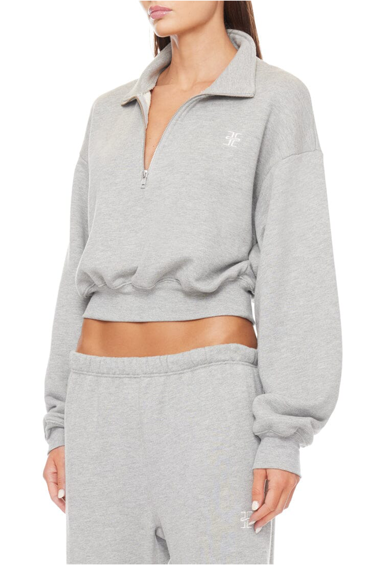 Éterne Cropped Half-Zip Sweatshirt