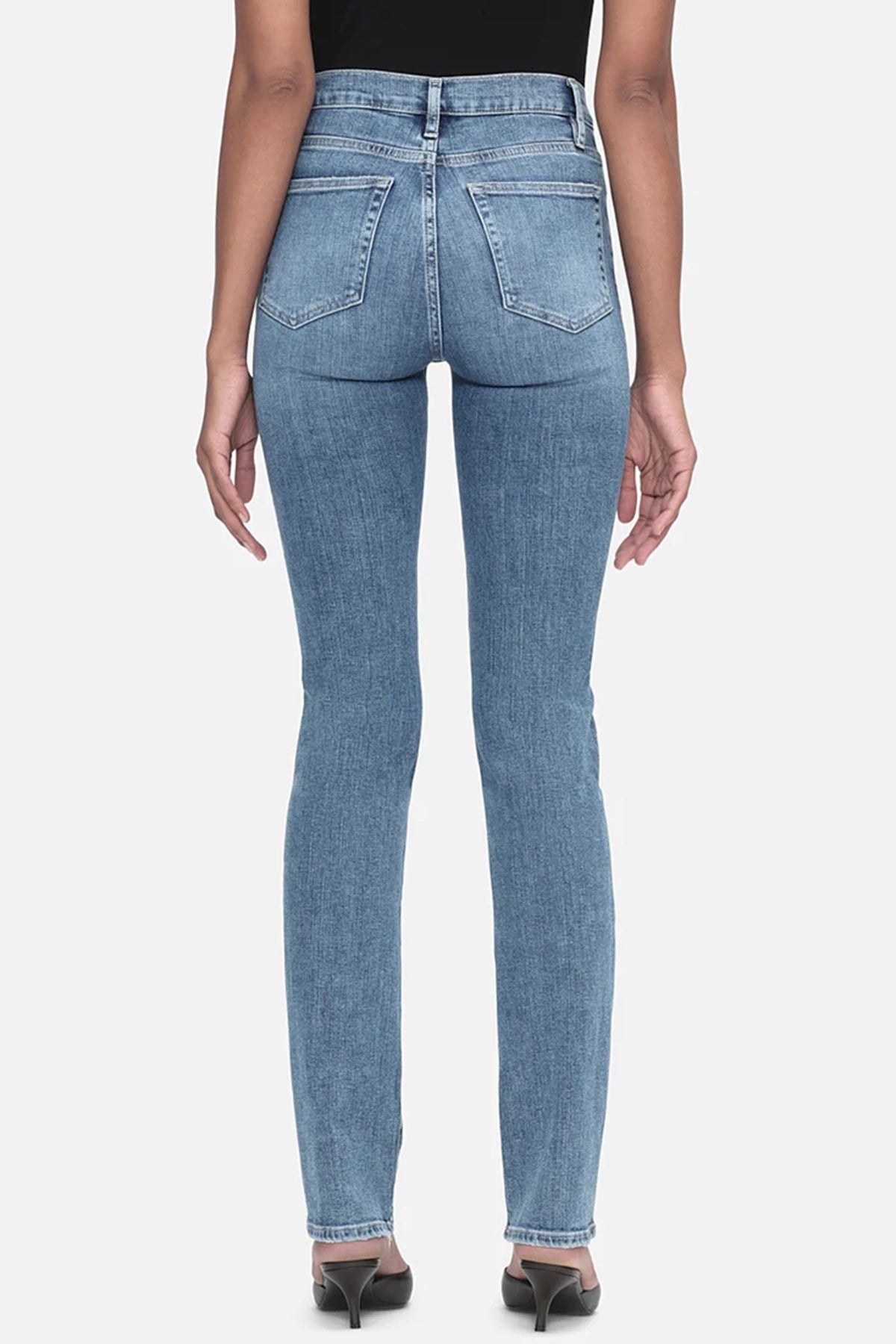 Jeans largos rectos altos Frame Le 