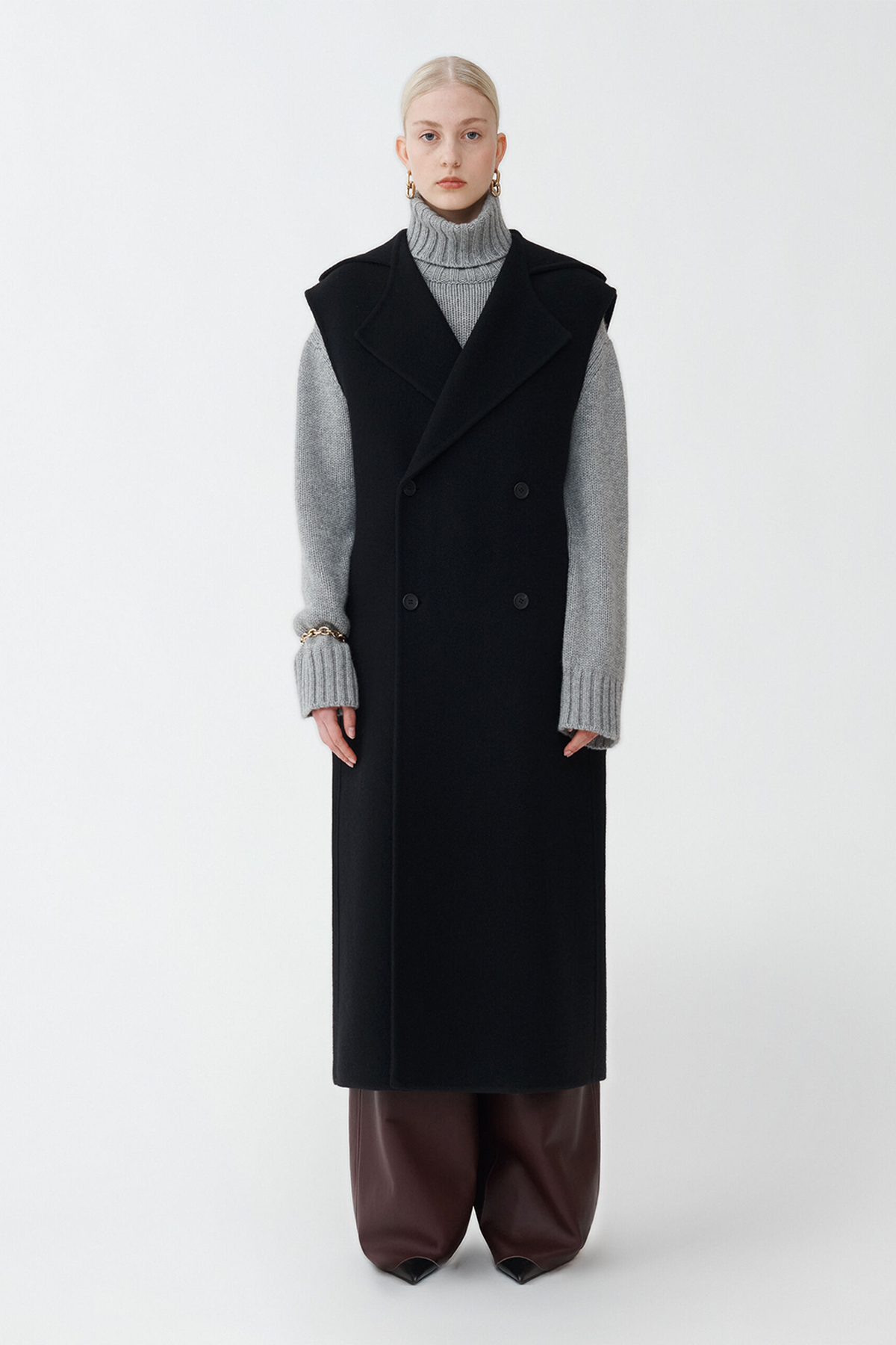 Fabiana Filippi Boiled Wool Double-Breasted Gilet