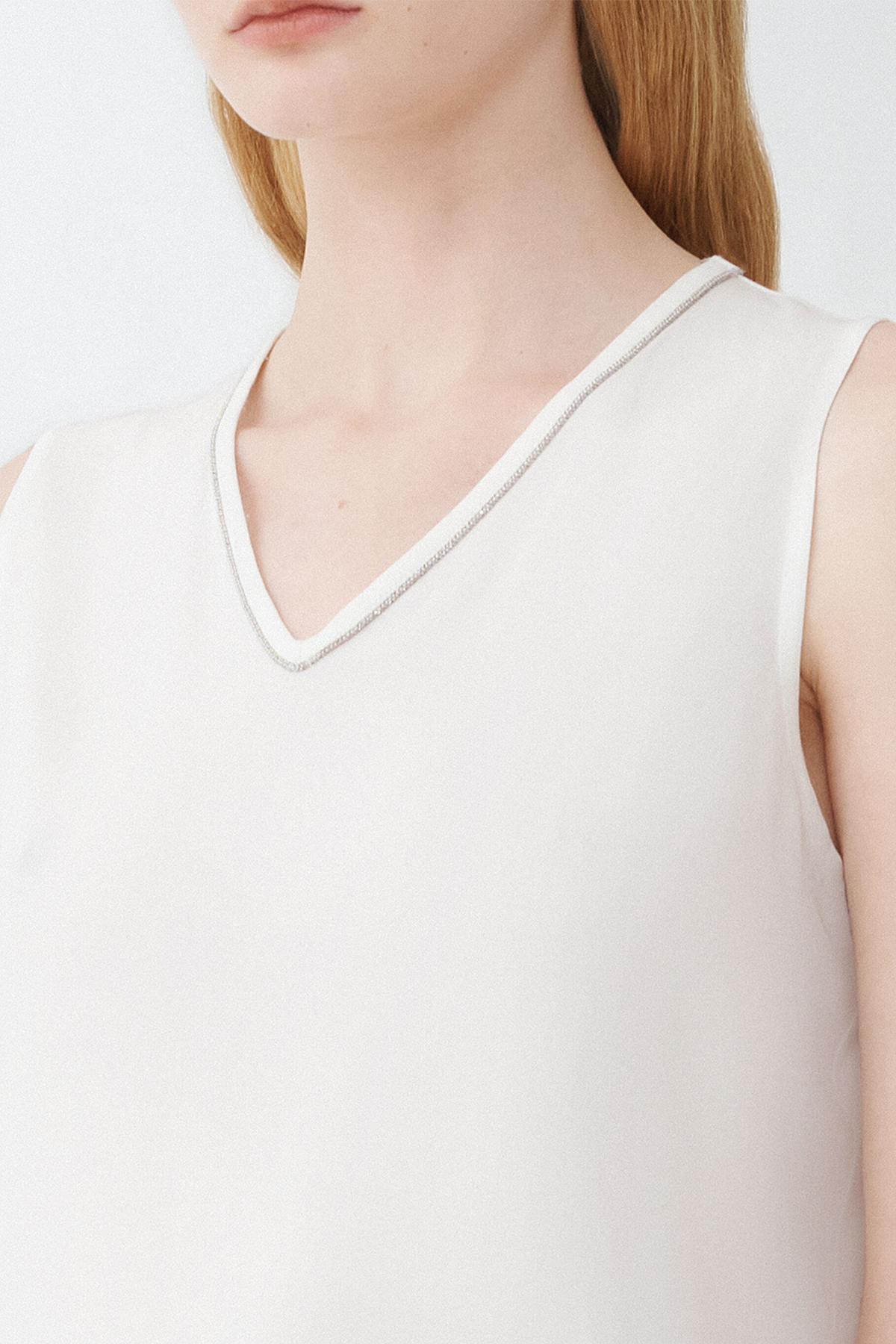 Fabiana Filippi Viscose Sablé Vest Top