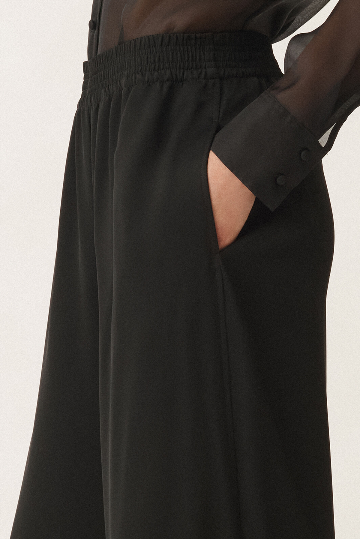 Fabiana Filippi Viscose Satin Wide Leg Trousers