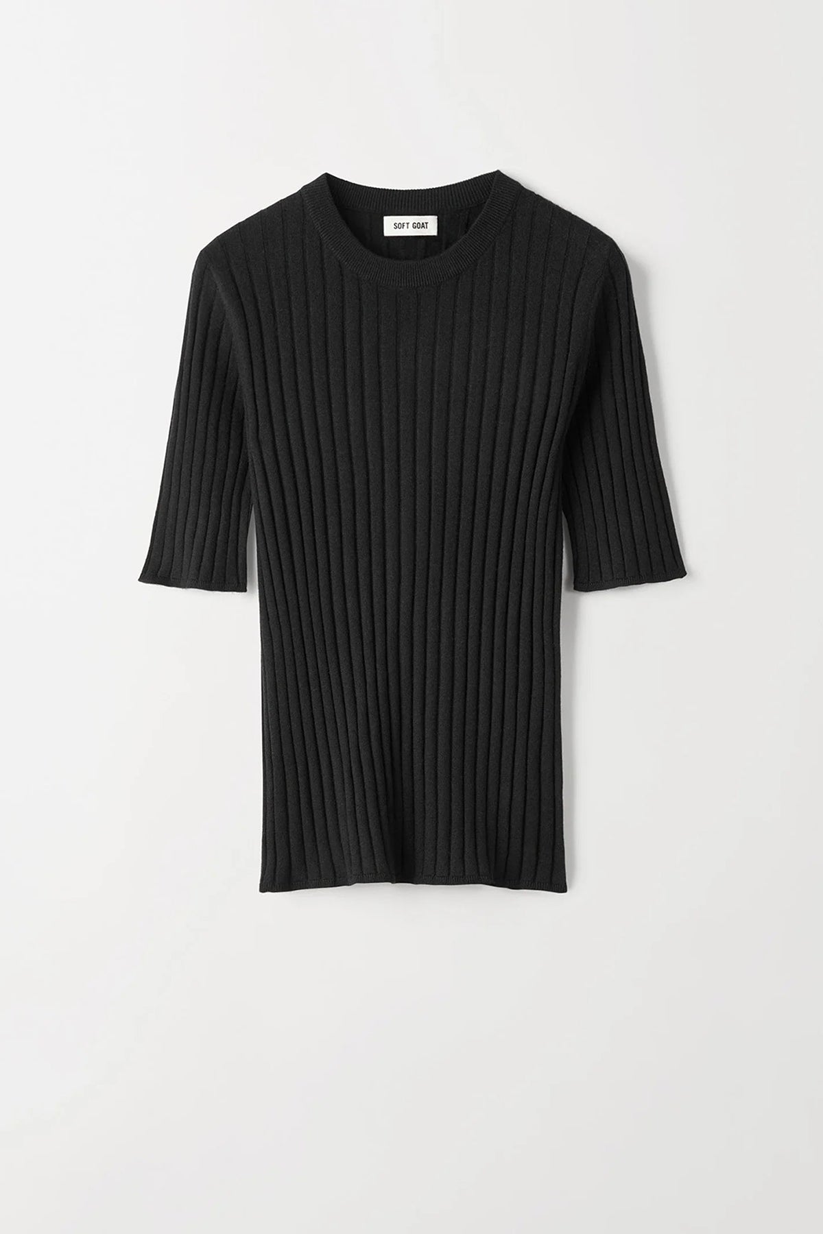 Soft Goat Fine Knit Rib T-shirt