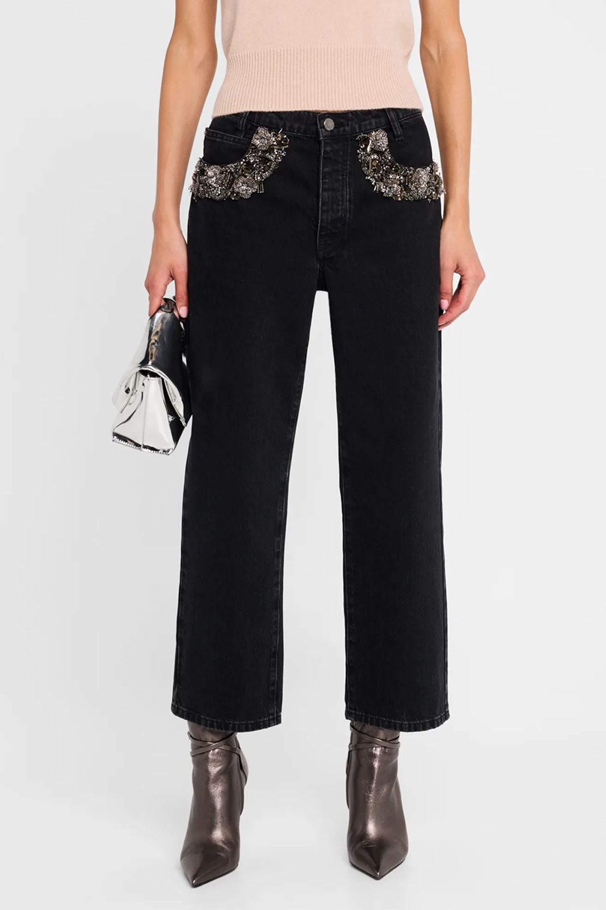 Frame The Beaded Straight Jeans