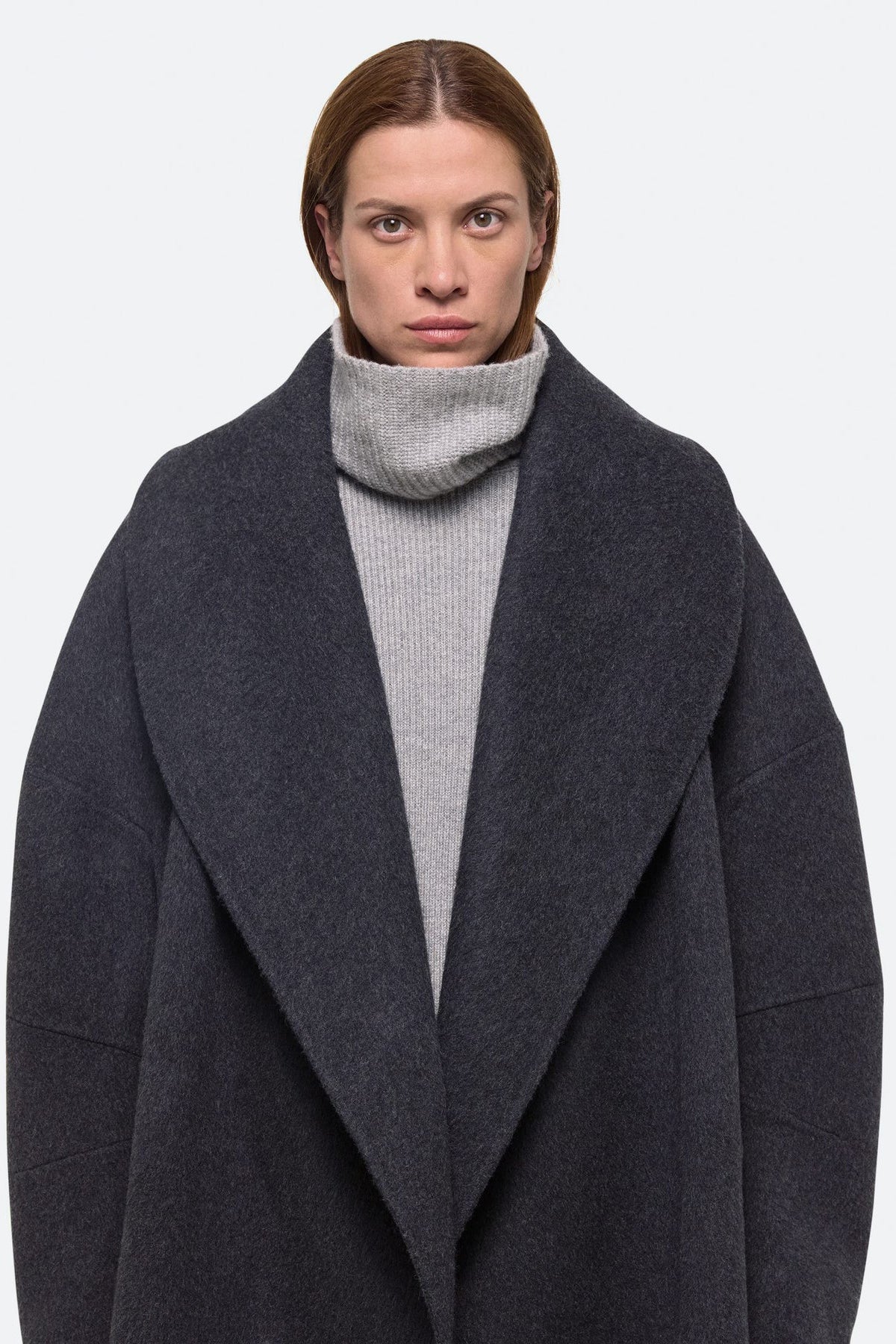 Helmut Lang Double-Faced Apex Cocoon Coat