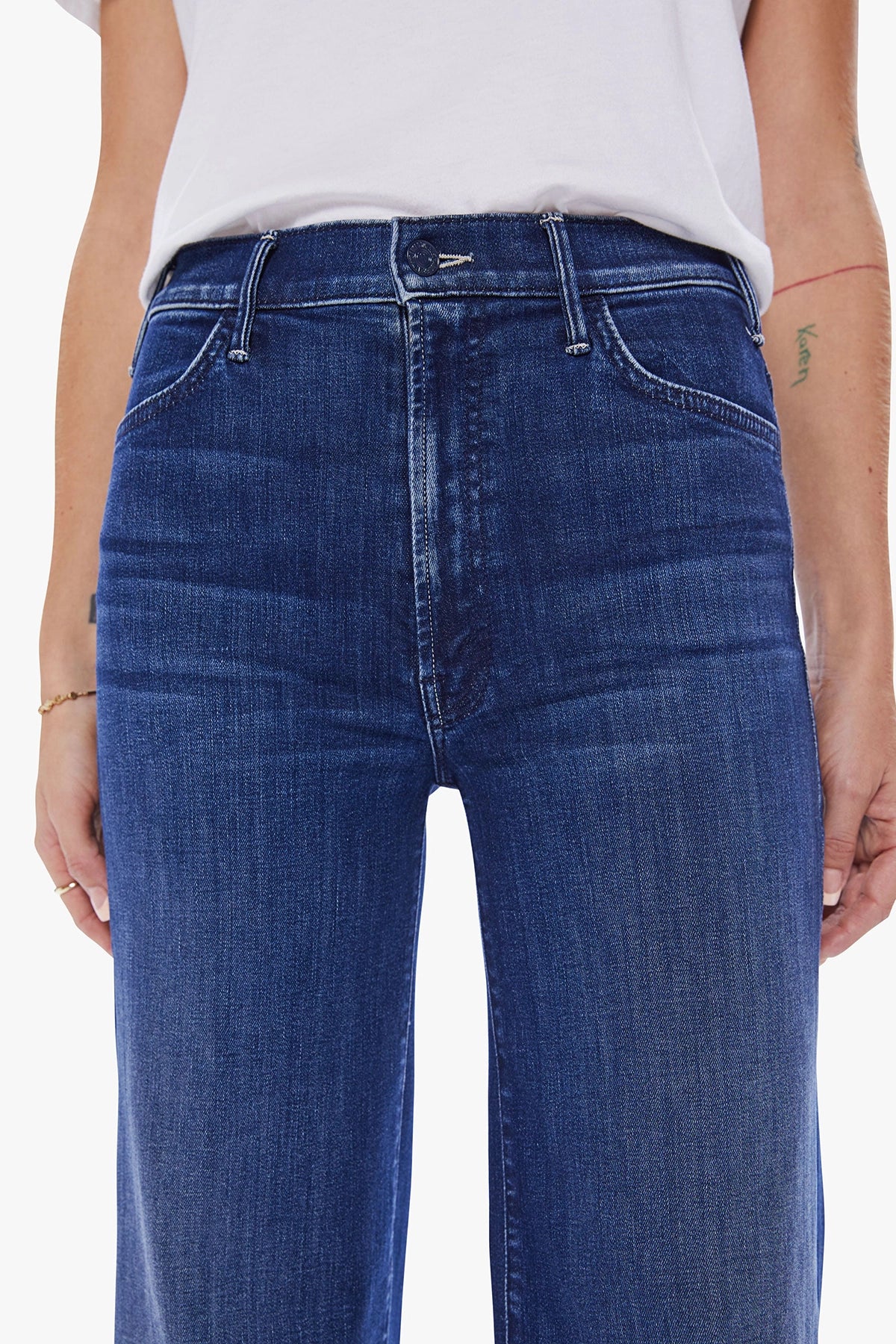 Mother The Hustler Roller Sneak Jeans