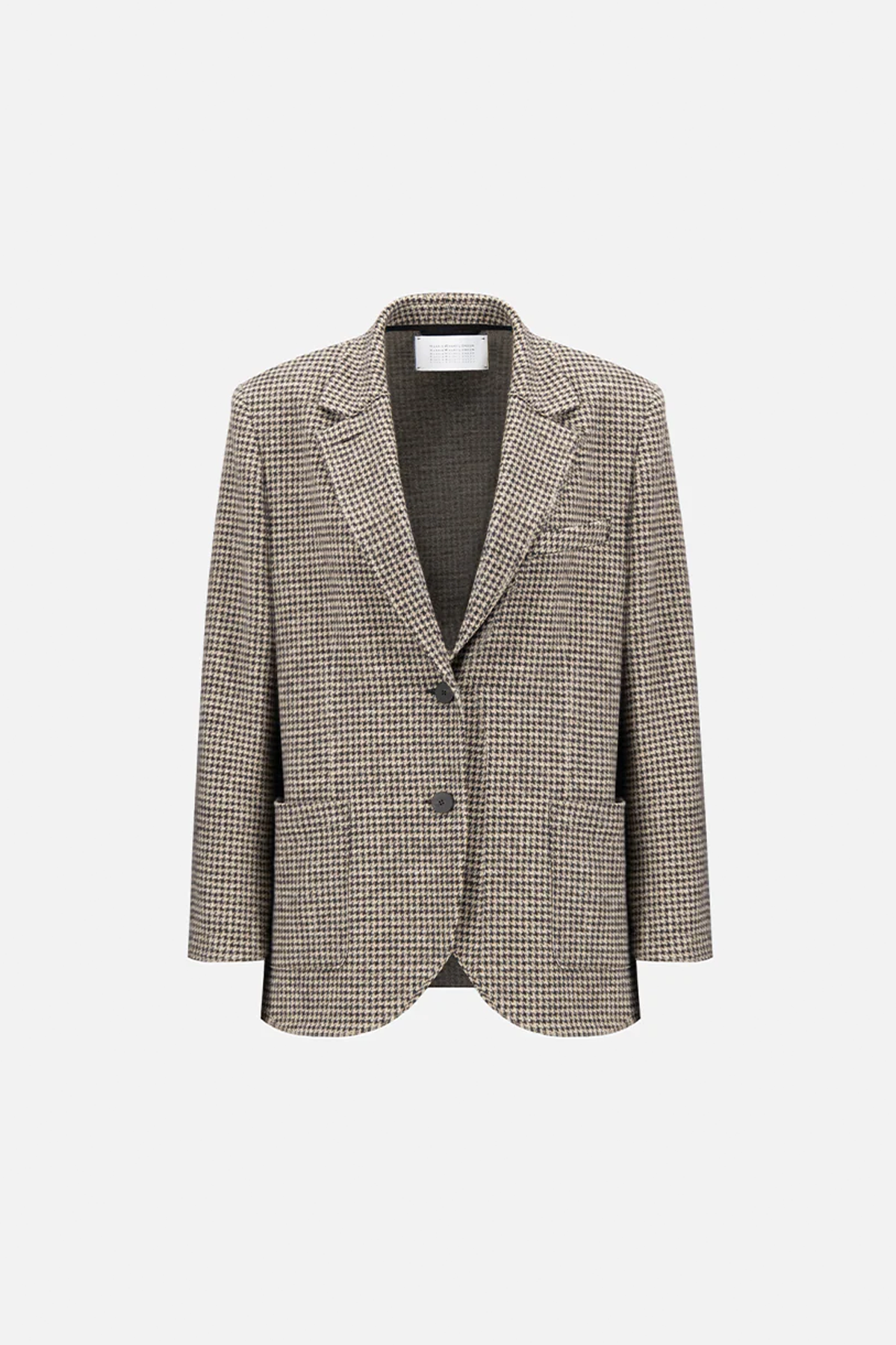 Harris Wharf Travel Blazer With Shoulder Pads Patterned Moleskin