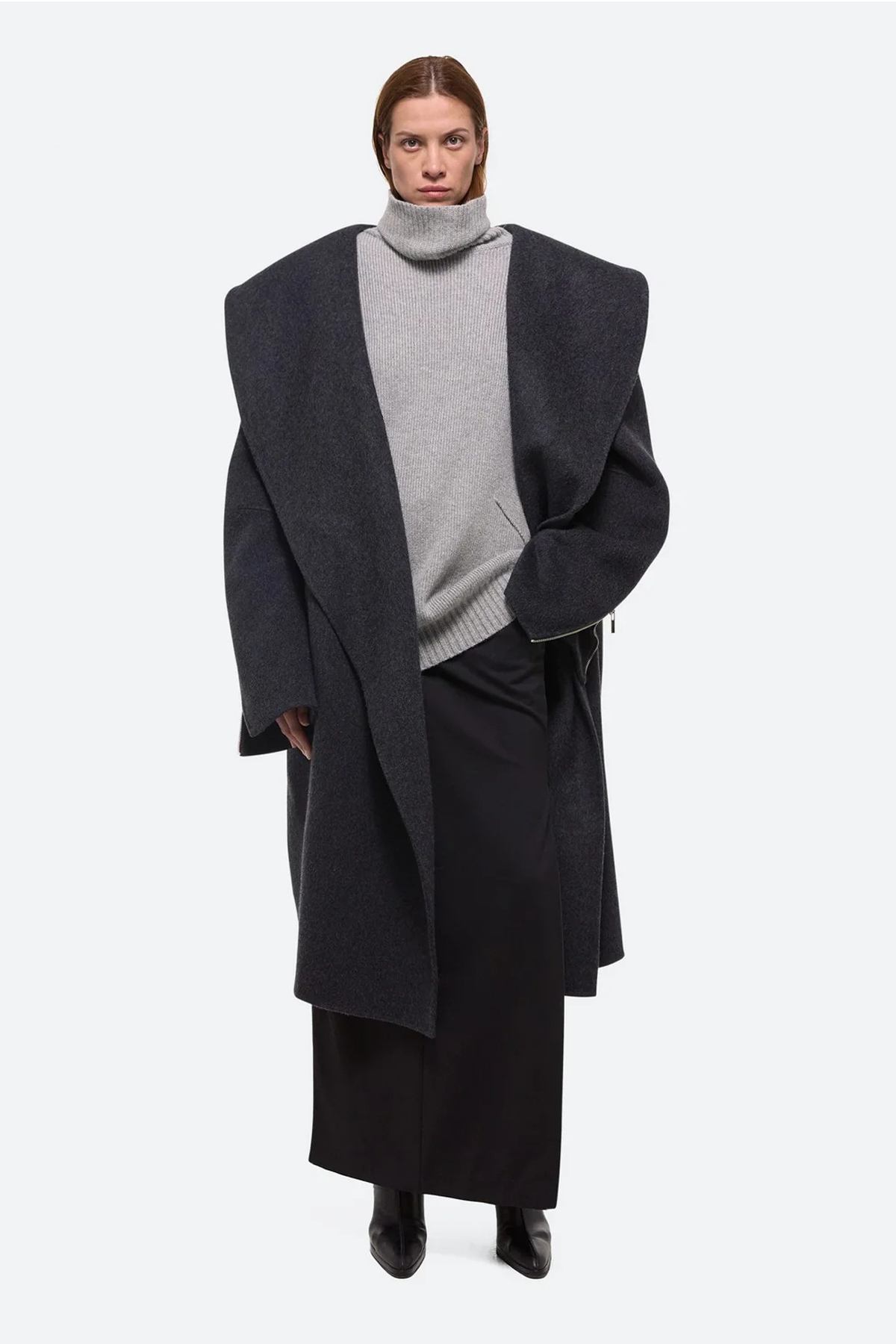 Helmut Lang Double-Faced Apex Cocoon Coat