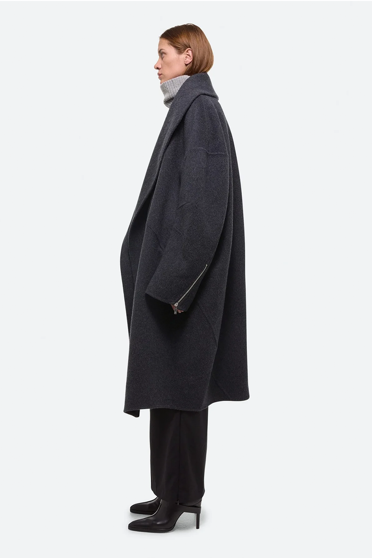 Helmut Lang Double-Faced Apex Cocoon Coat