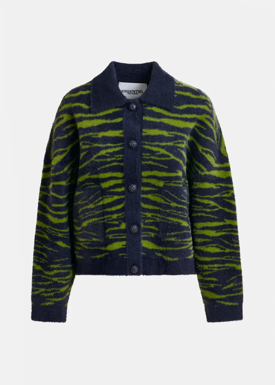 Essentiel Antwerp Zebra-Print Cardigan