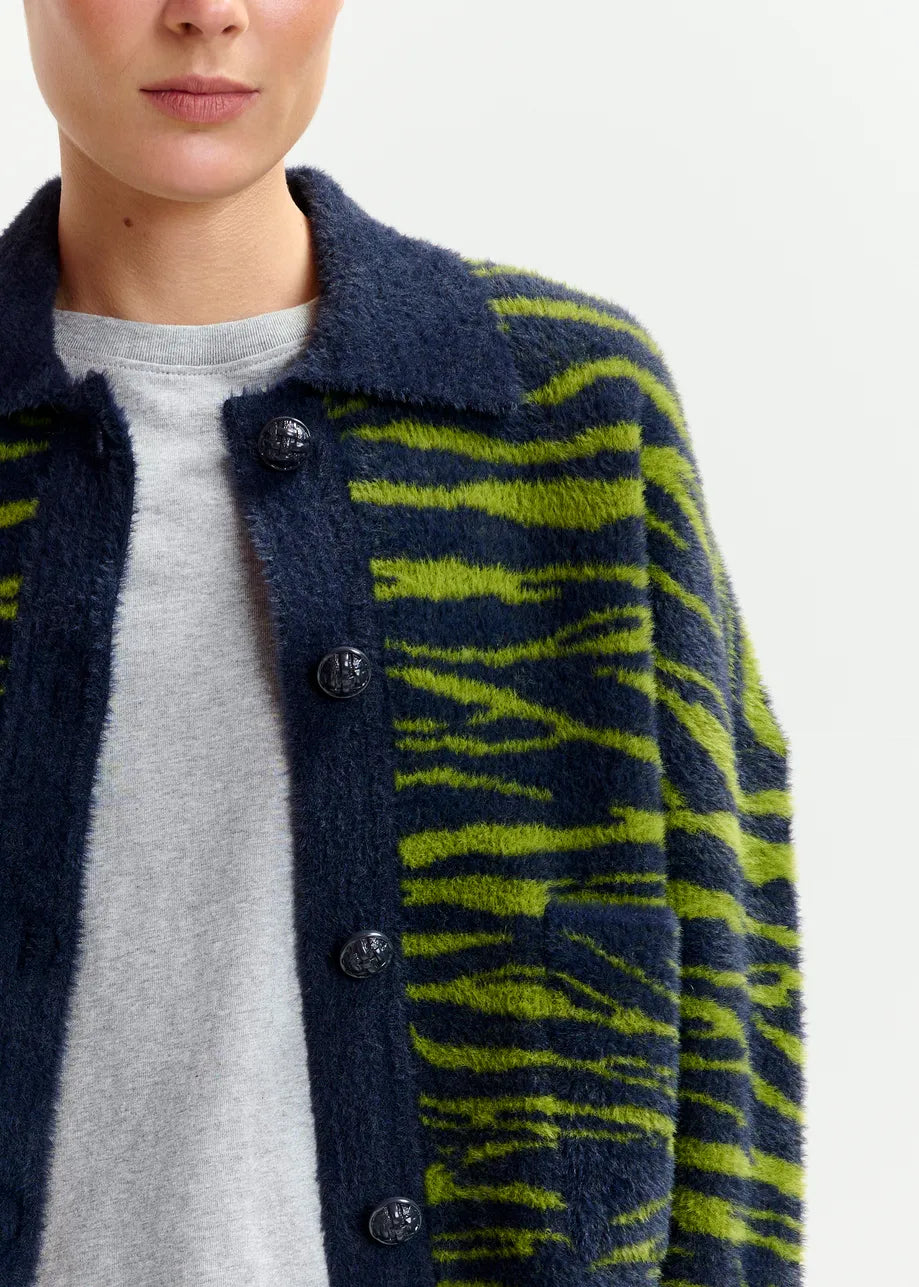 Essentiel Antwerp Zebra-Print Cardigan