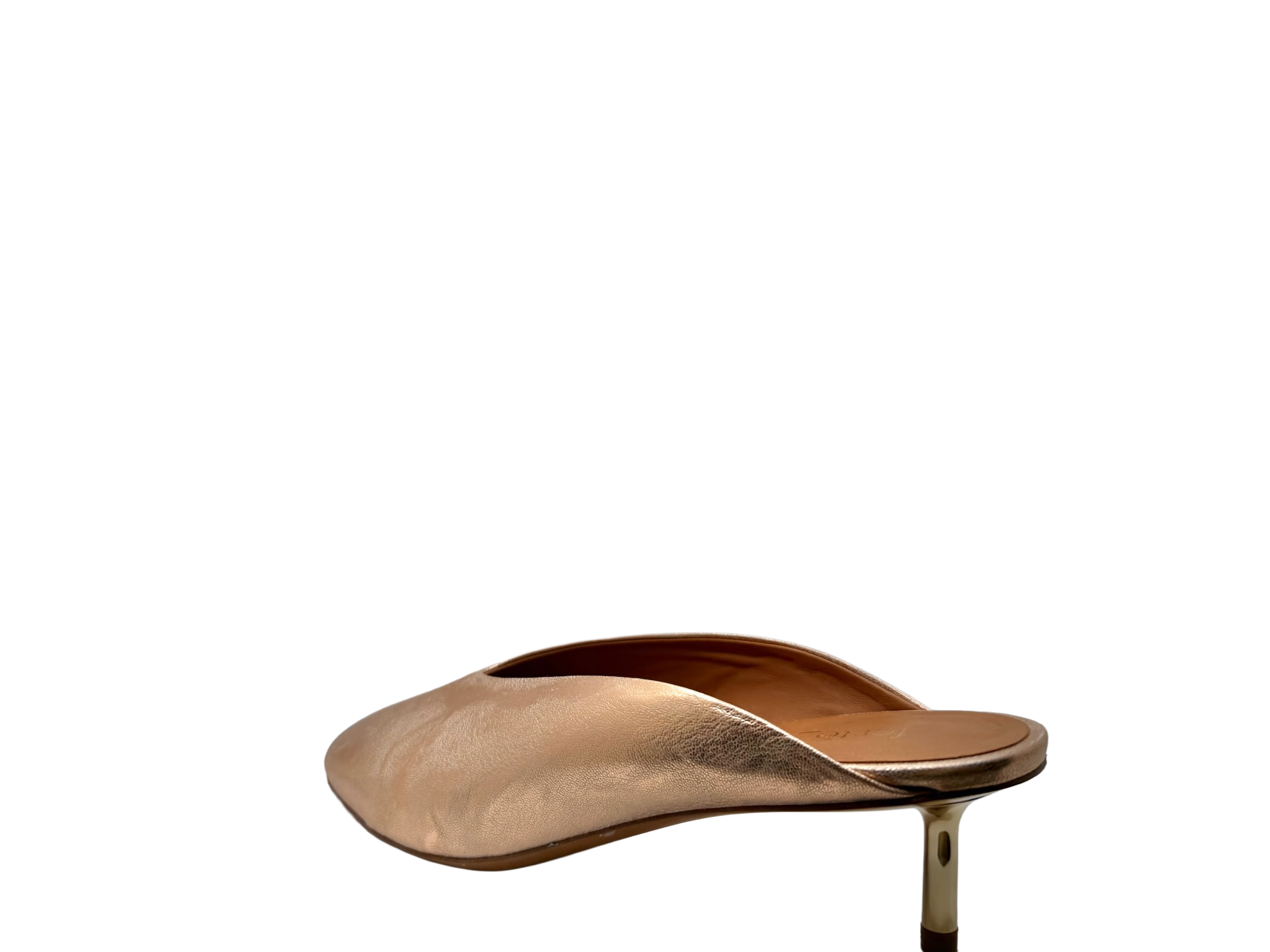 Forte Sabot Forte de piel laminada con tacón de metal 