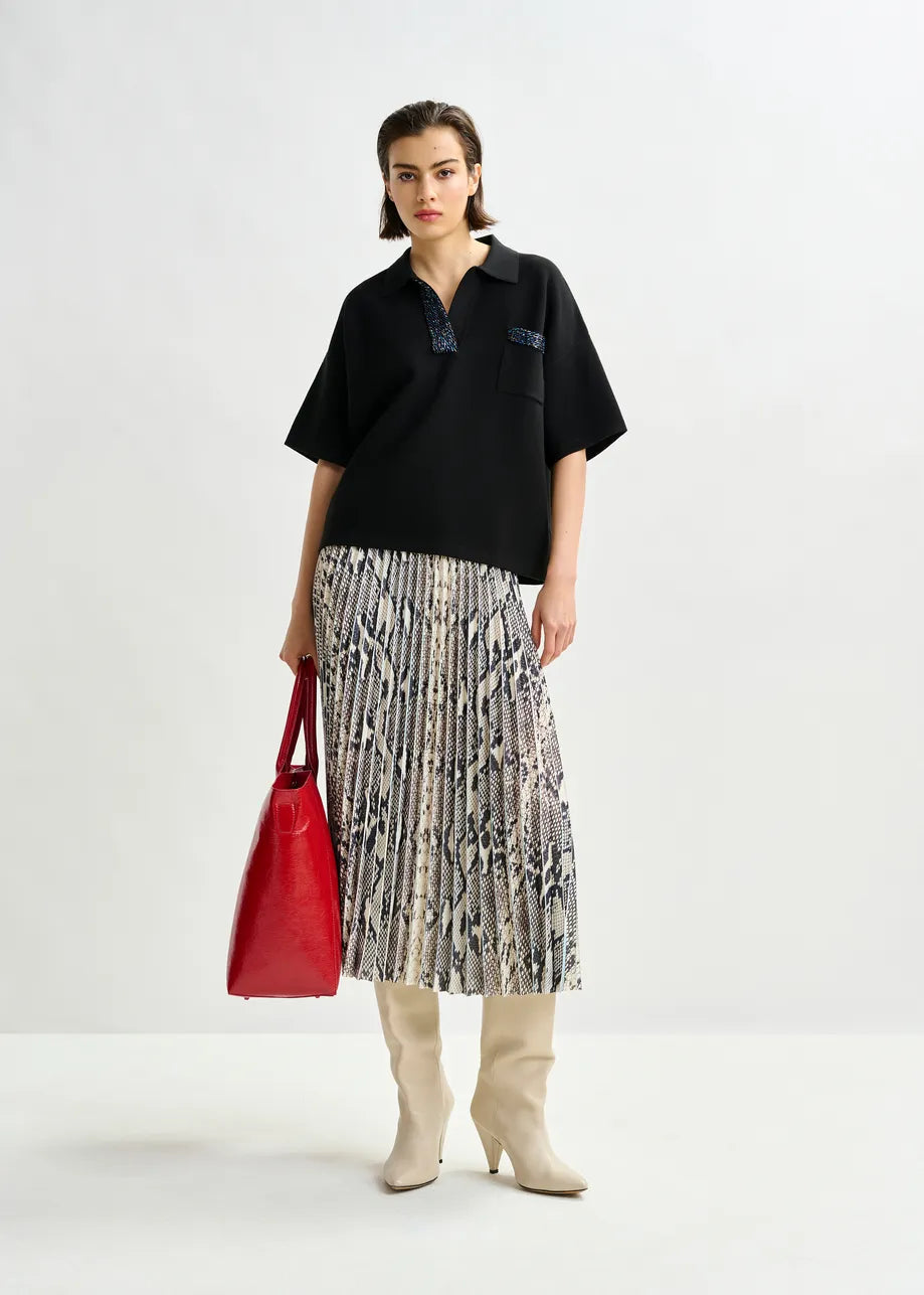 Essentiel Antwerp Indira Pleated Midi Skirt