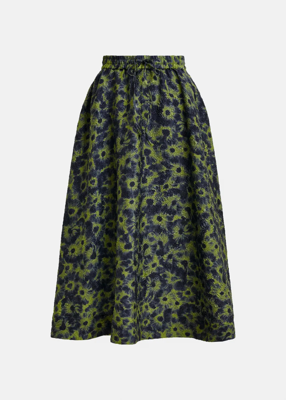 Essentiel Antwerp Floral-Jacquard Midi Skirt