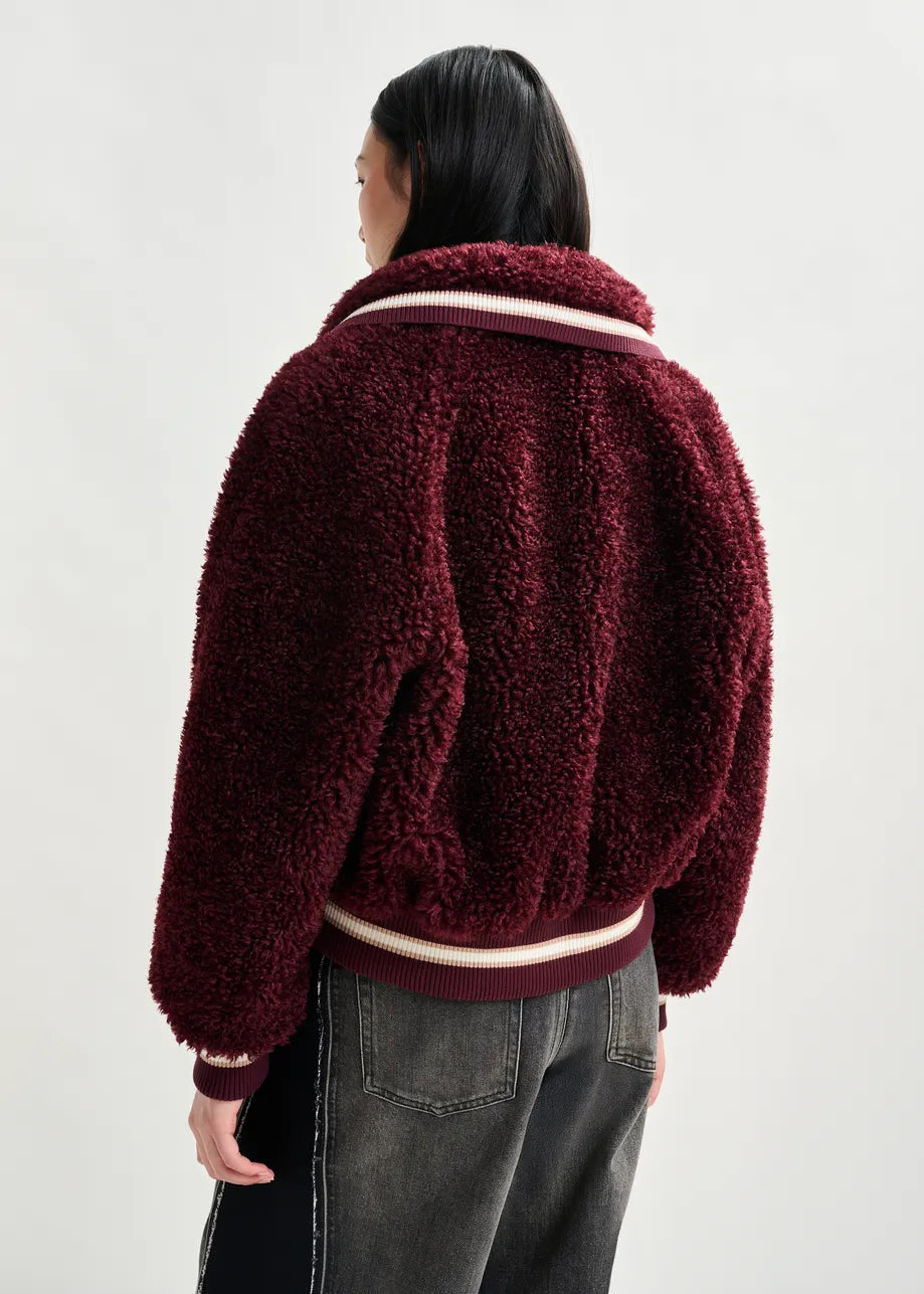 Essentiel Antwerp Oversized Faux Shearling Bomber Jacket