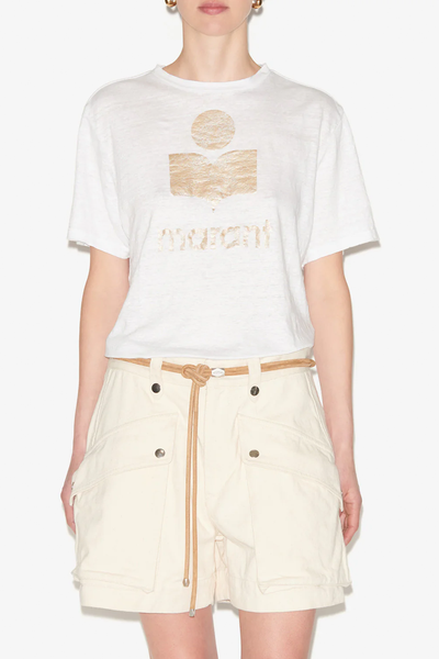 Isabel Marant Etoile シャツ Isabel Marant Jewel T-shirt van linen met logoprint | Canada | USA