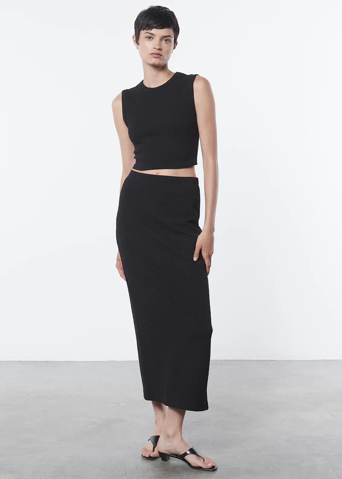 Enza Costa Textured Jacquard Skirt