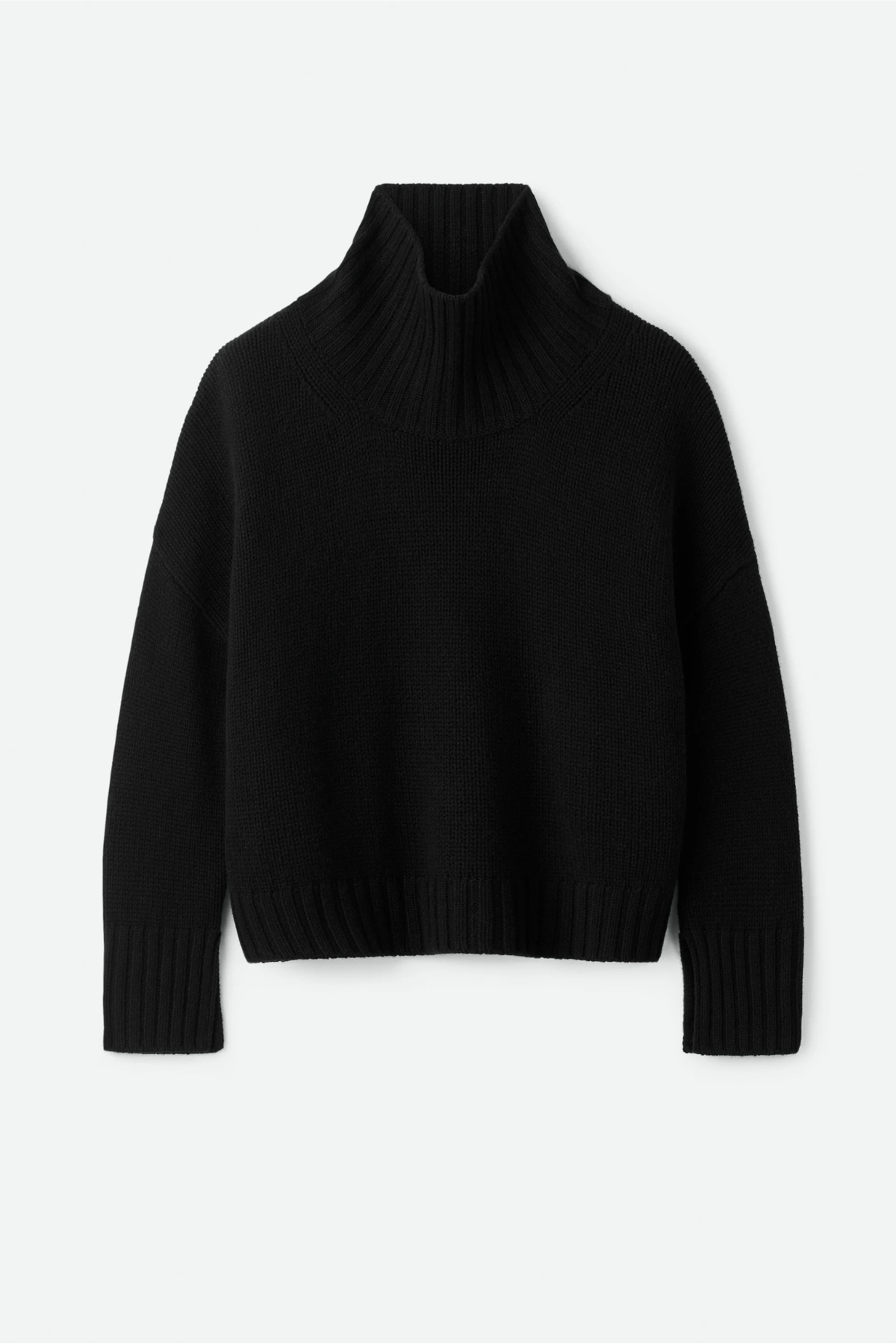 Cuello alto de novia de cabra suave