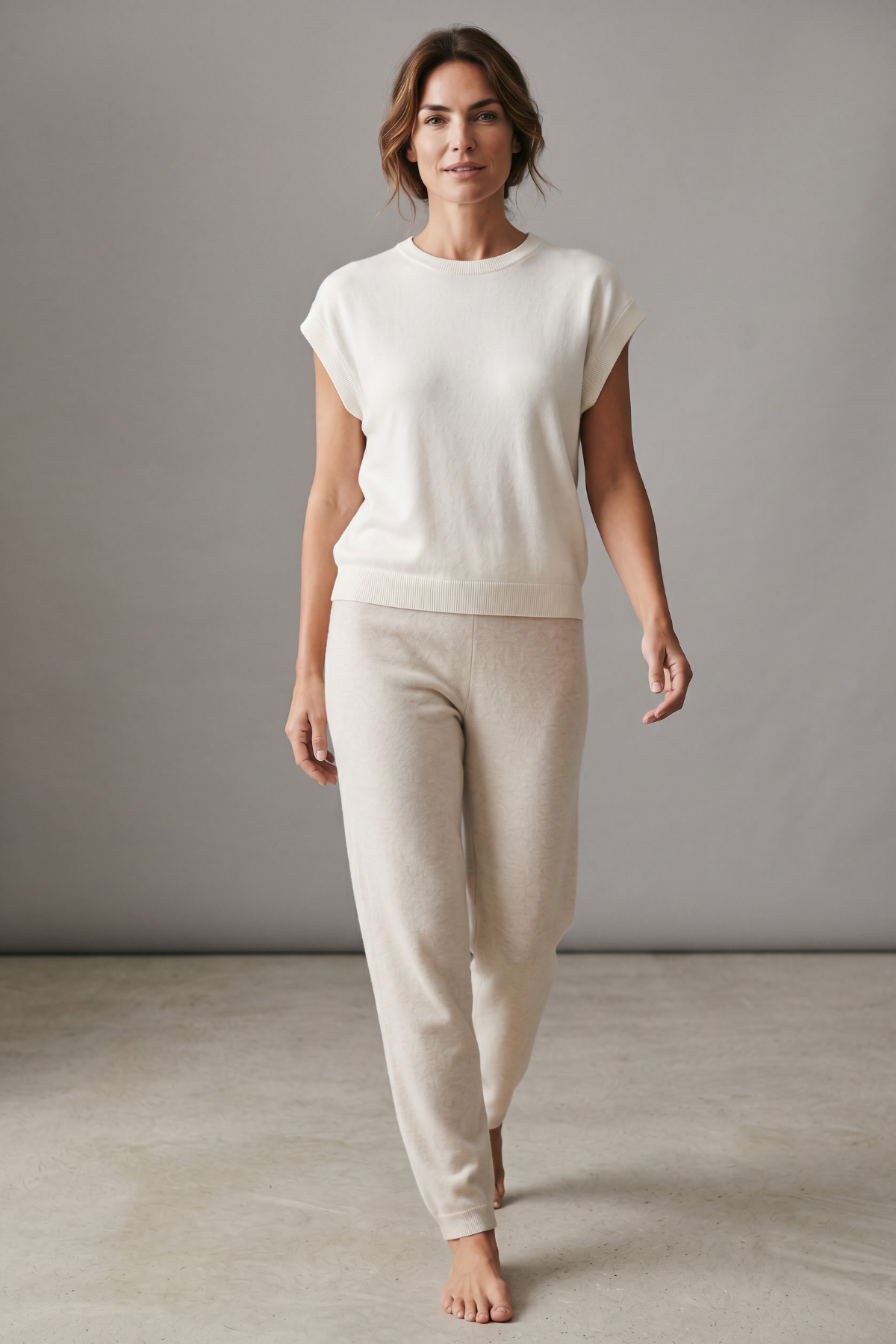 White + Warren Linen Blend T-Shirt - White