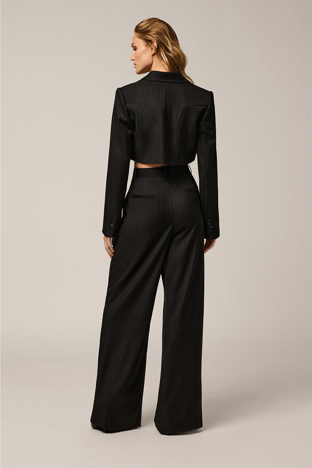 Kiki de Montparnasse Pinstripe High Waist Pleated Pant