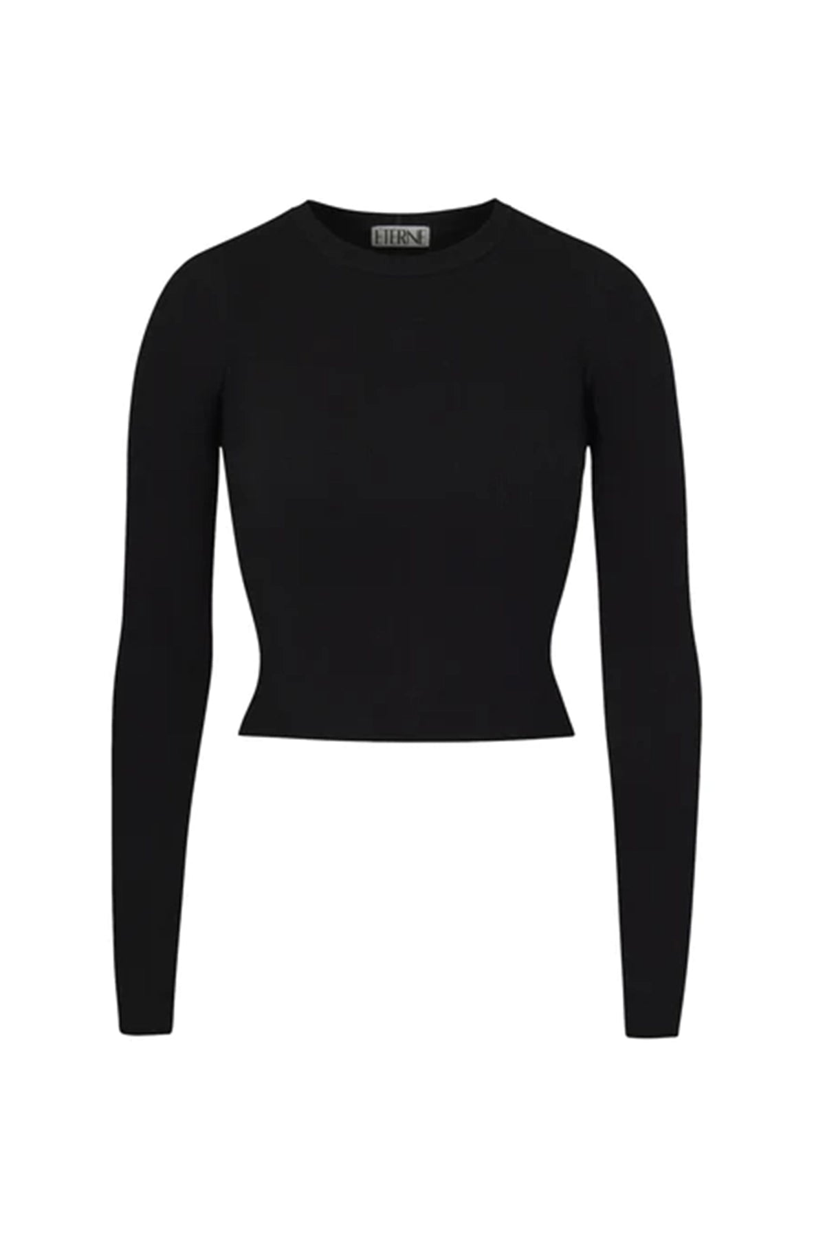 Éterne Cropped Long Sleeve Fitted Top