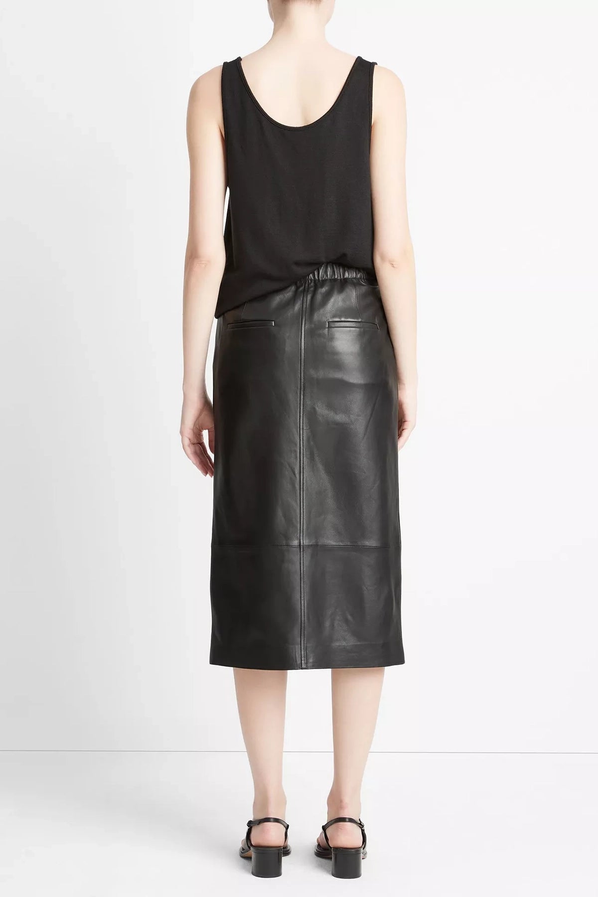 Vince Leather Trouser Skirt