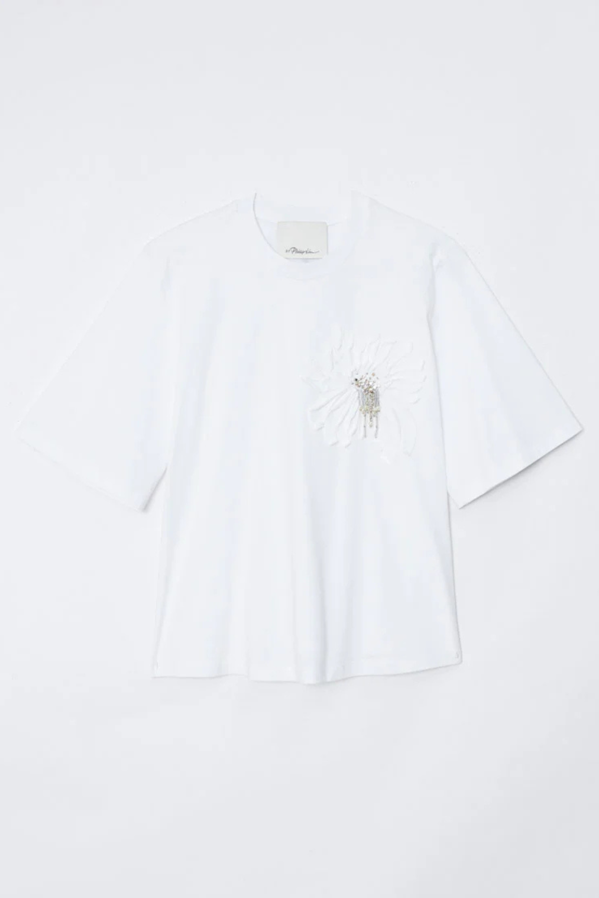 3.1 Phillip Lim Trapeze T-Shirt With Floral Applique