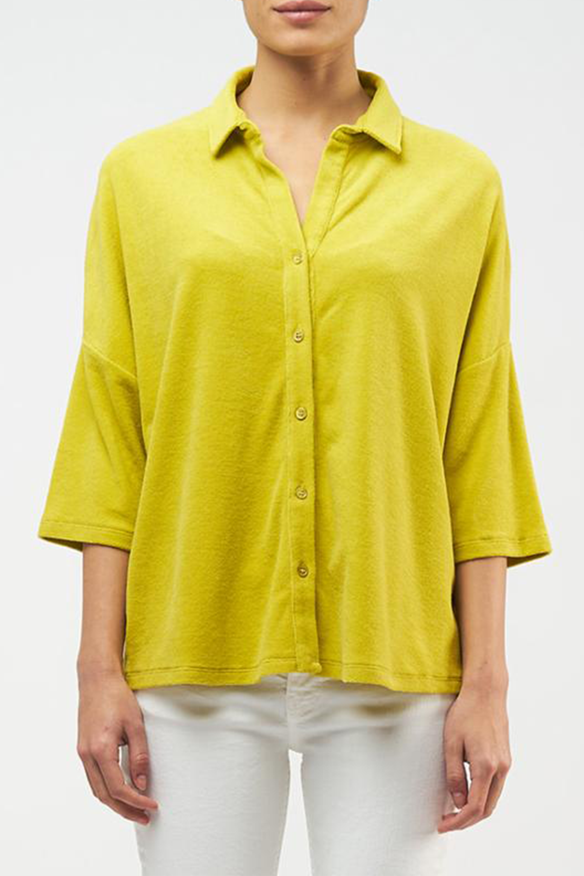 Majestic Filatures Cotton Modal Terry Semi Relaxed Shirt