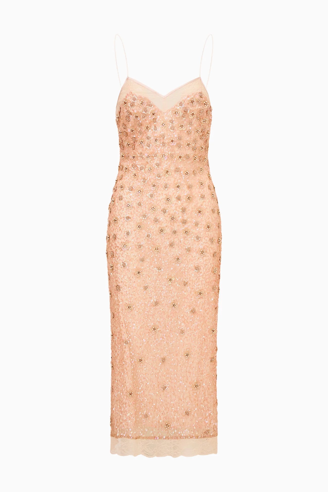LoveShackFancy Mirrian Beaded Maxi Dress