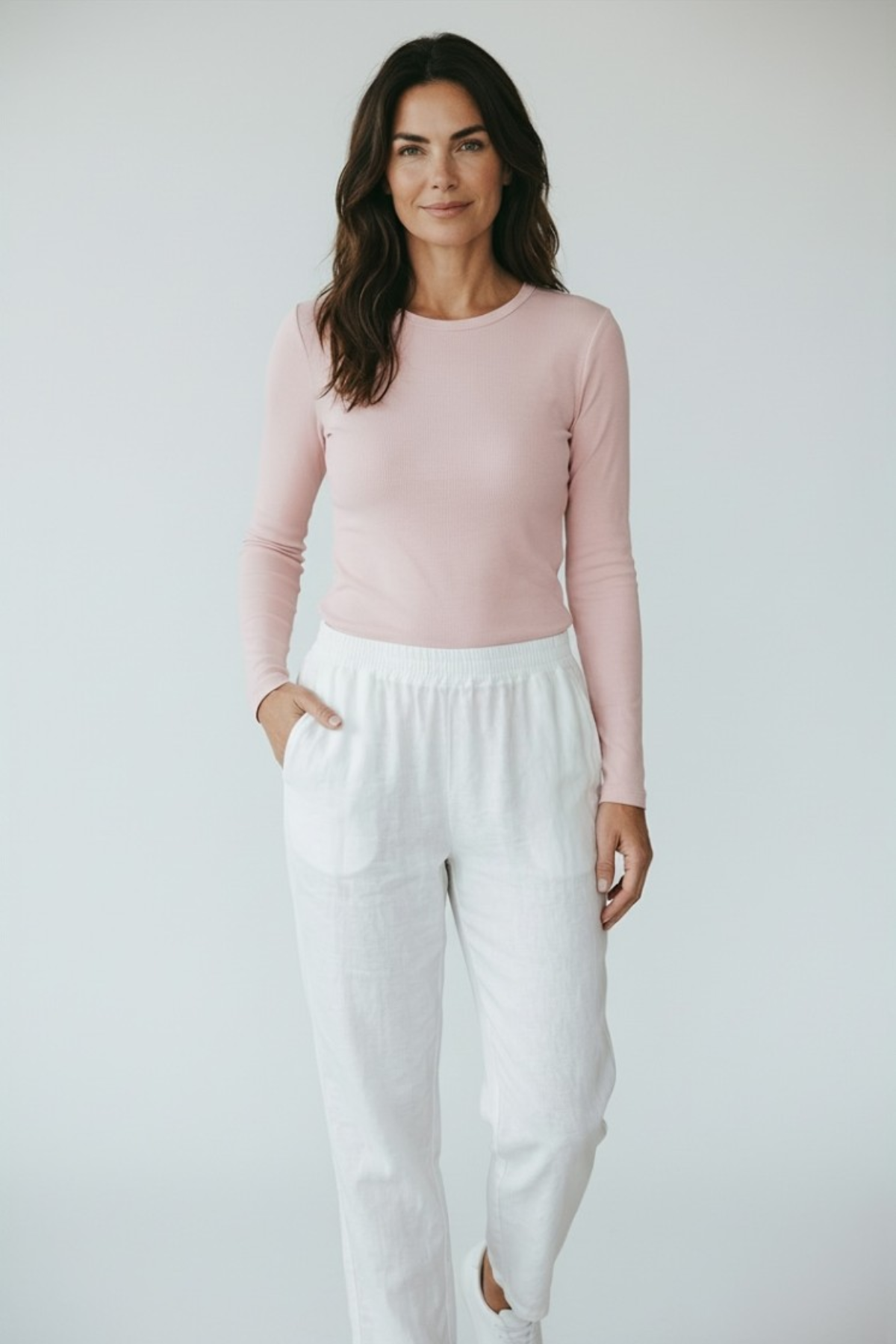 Majestic Filatures Soft Touch Long Sleeve Crewneck Tee