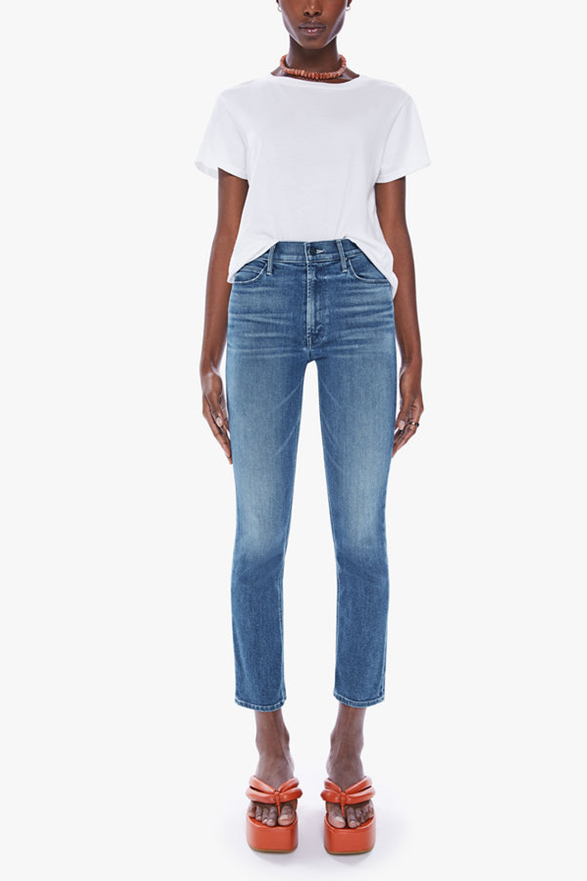 Mother The Mid Rise Dazzler Ankle Jeans