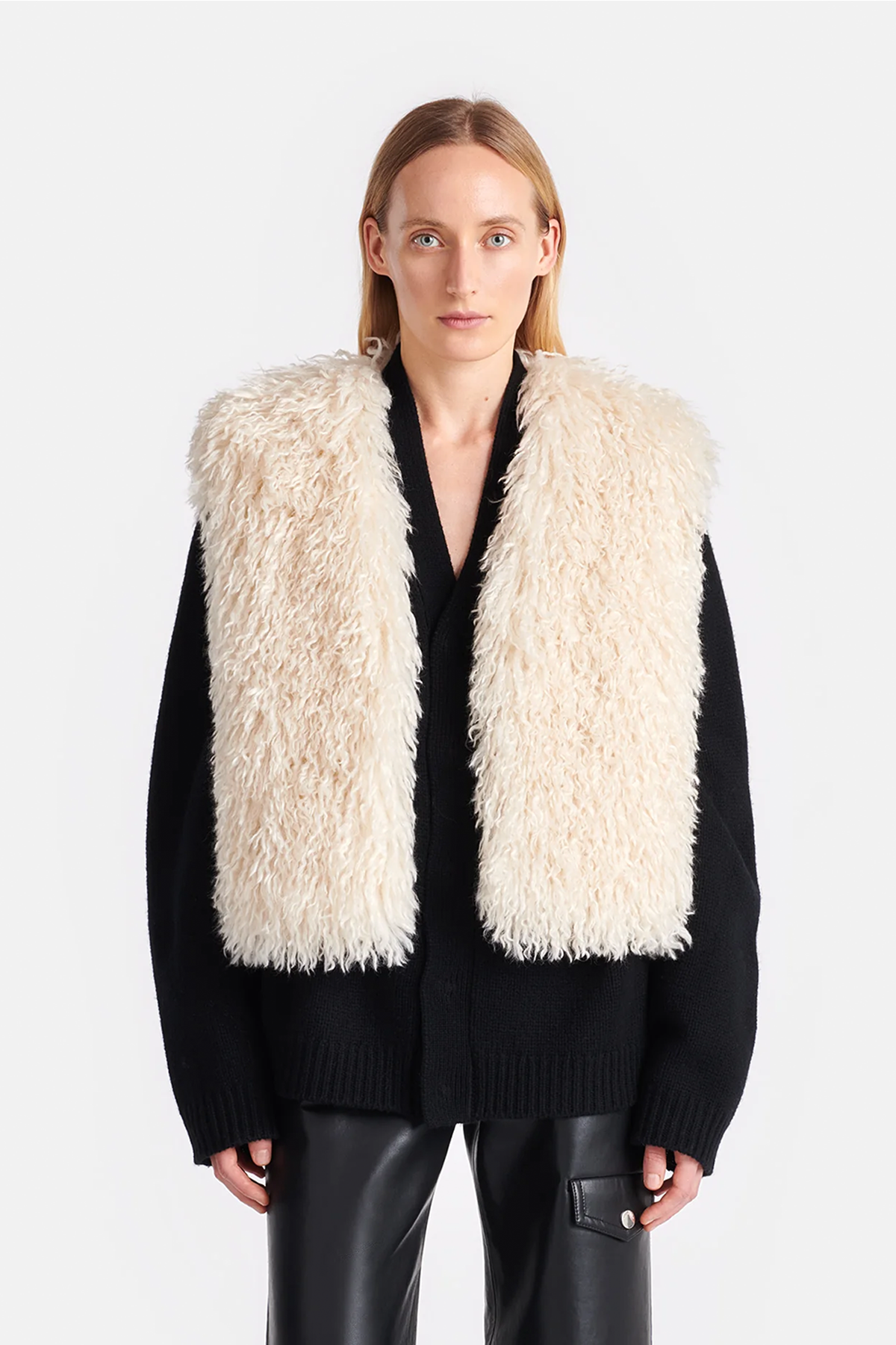 Nanushka Xylia Faux Racka Fur Vest