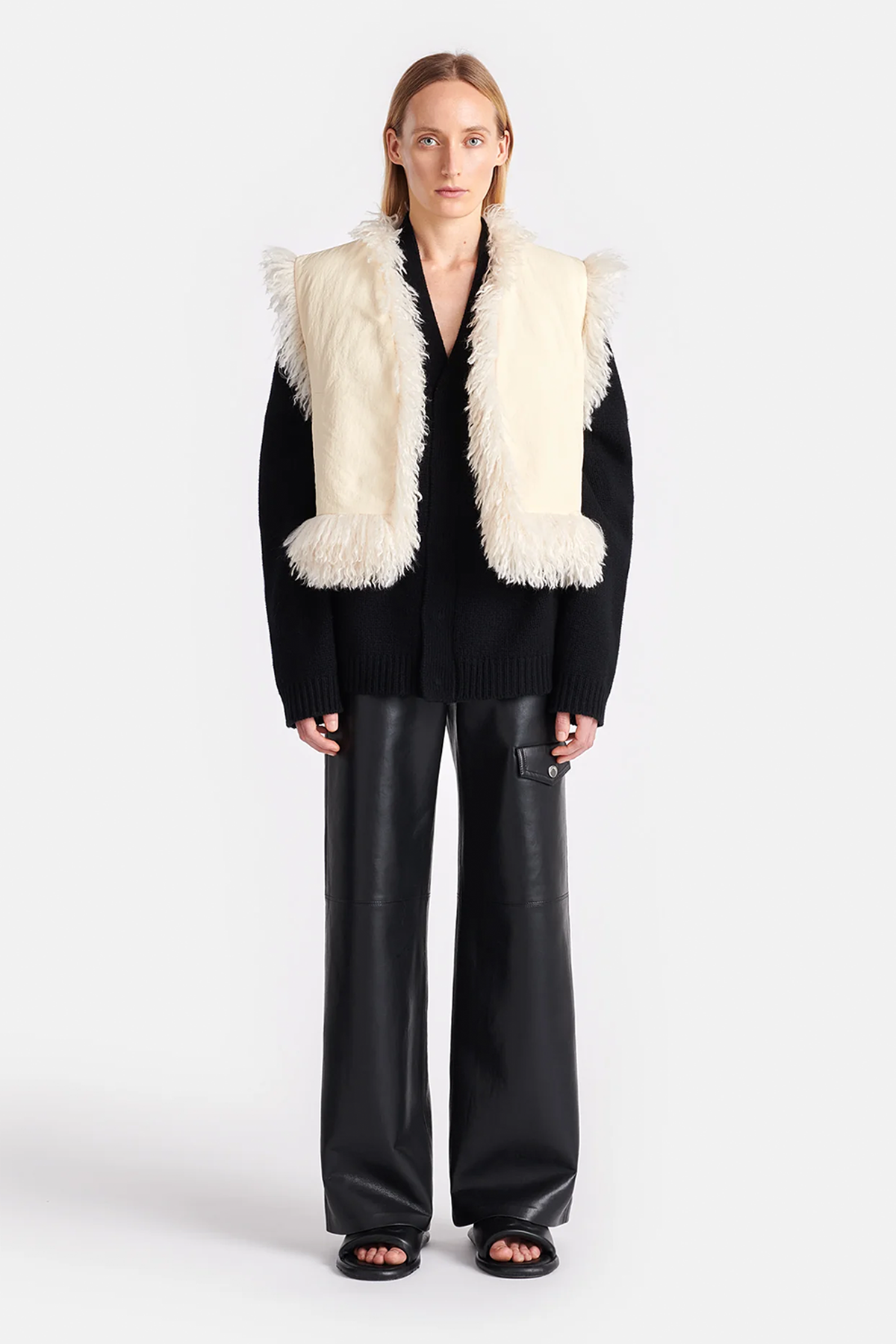 Nanushka Xylia Faux Racka Fur Vest