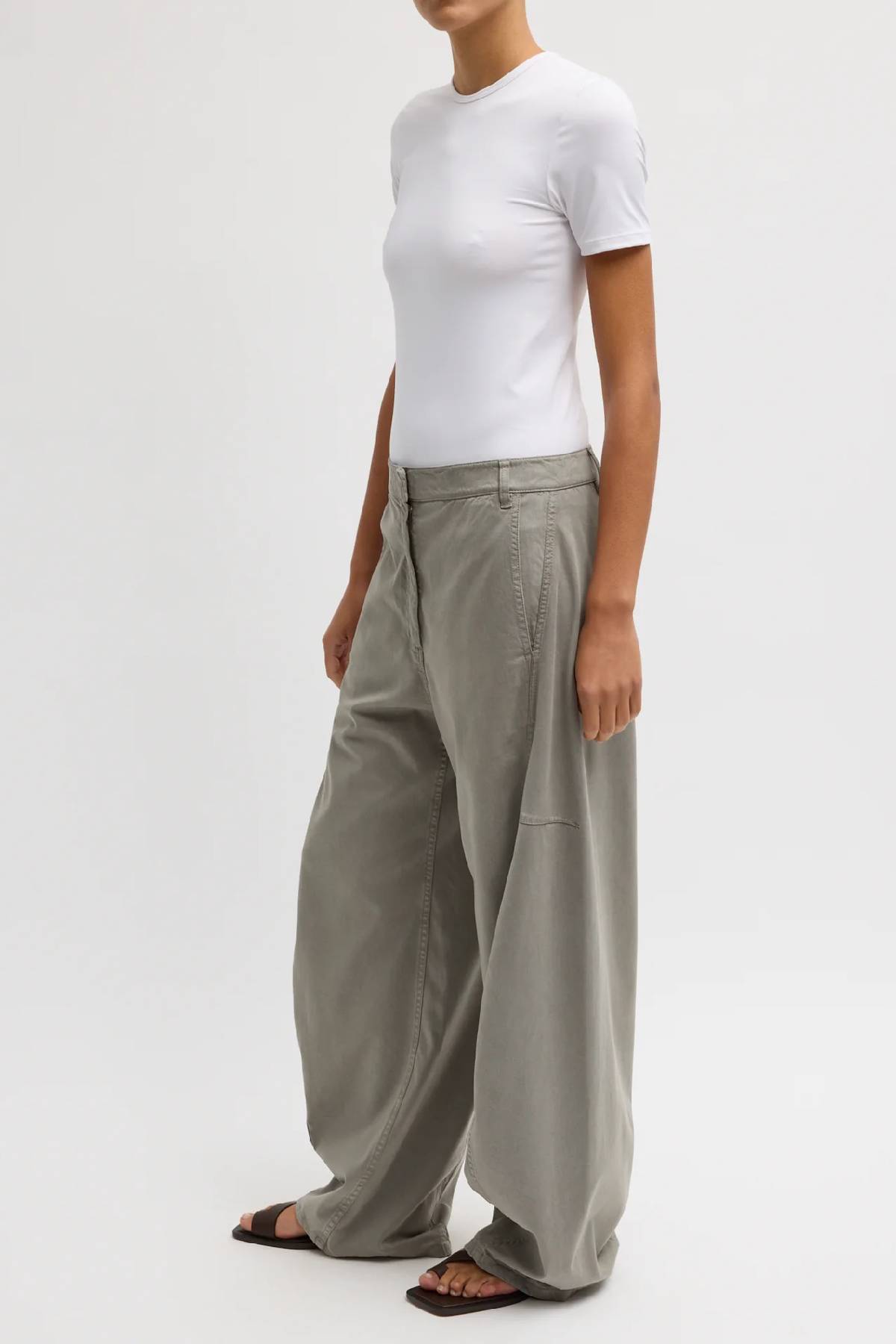 Tibi Reactive Garment Dyed Stretch Twill Sid Pant