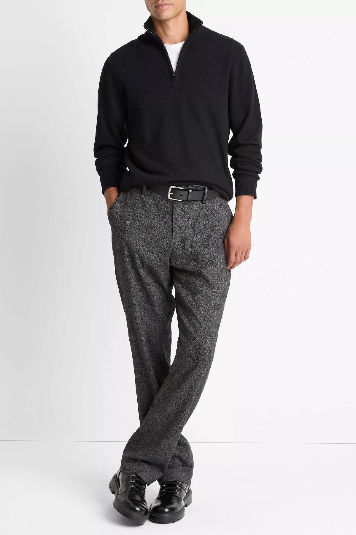 Vince Men's Cashmere Quarter Zip Sweater