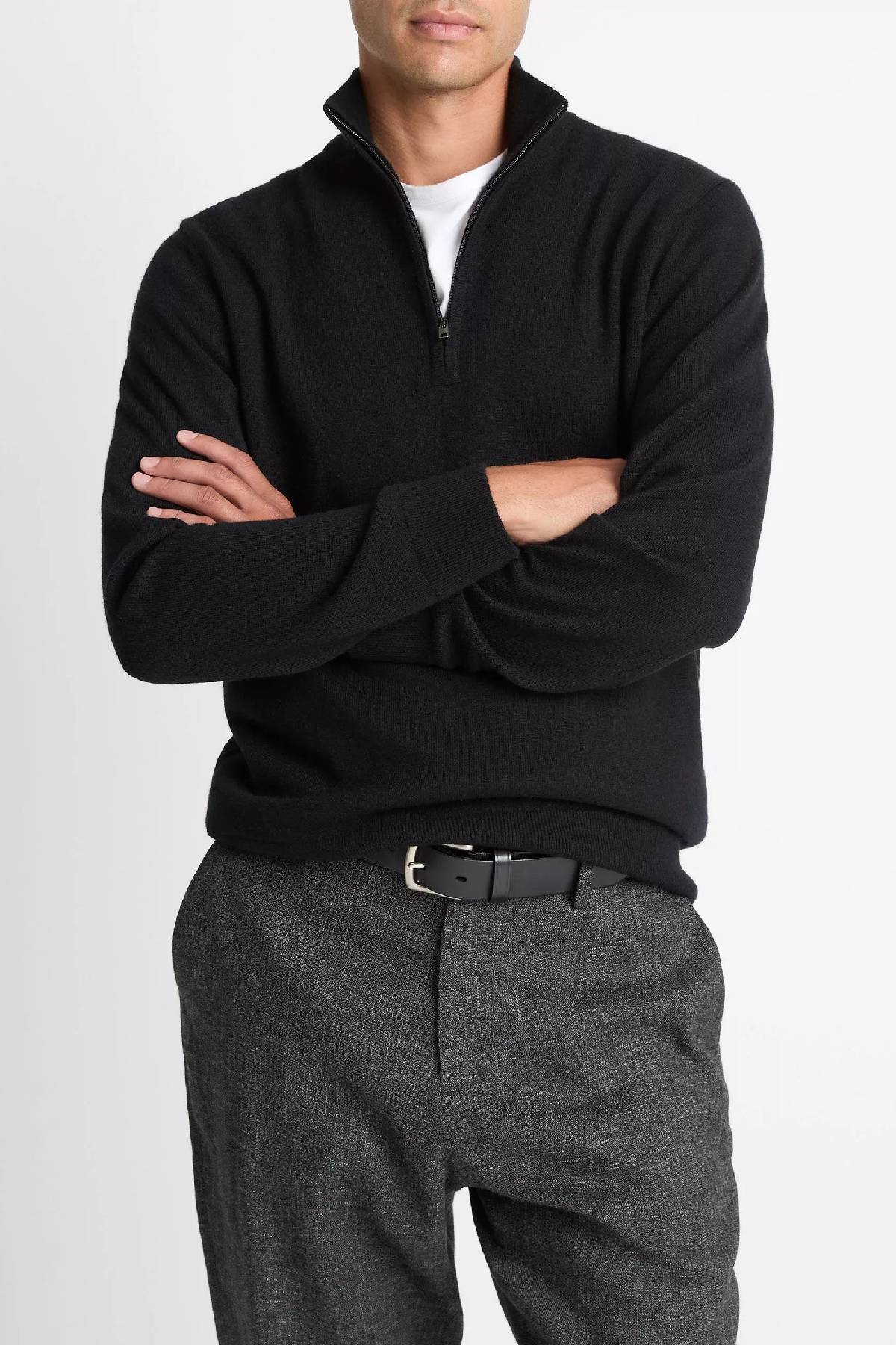 Vince Men's Cashmere Quarter Zip Sweater