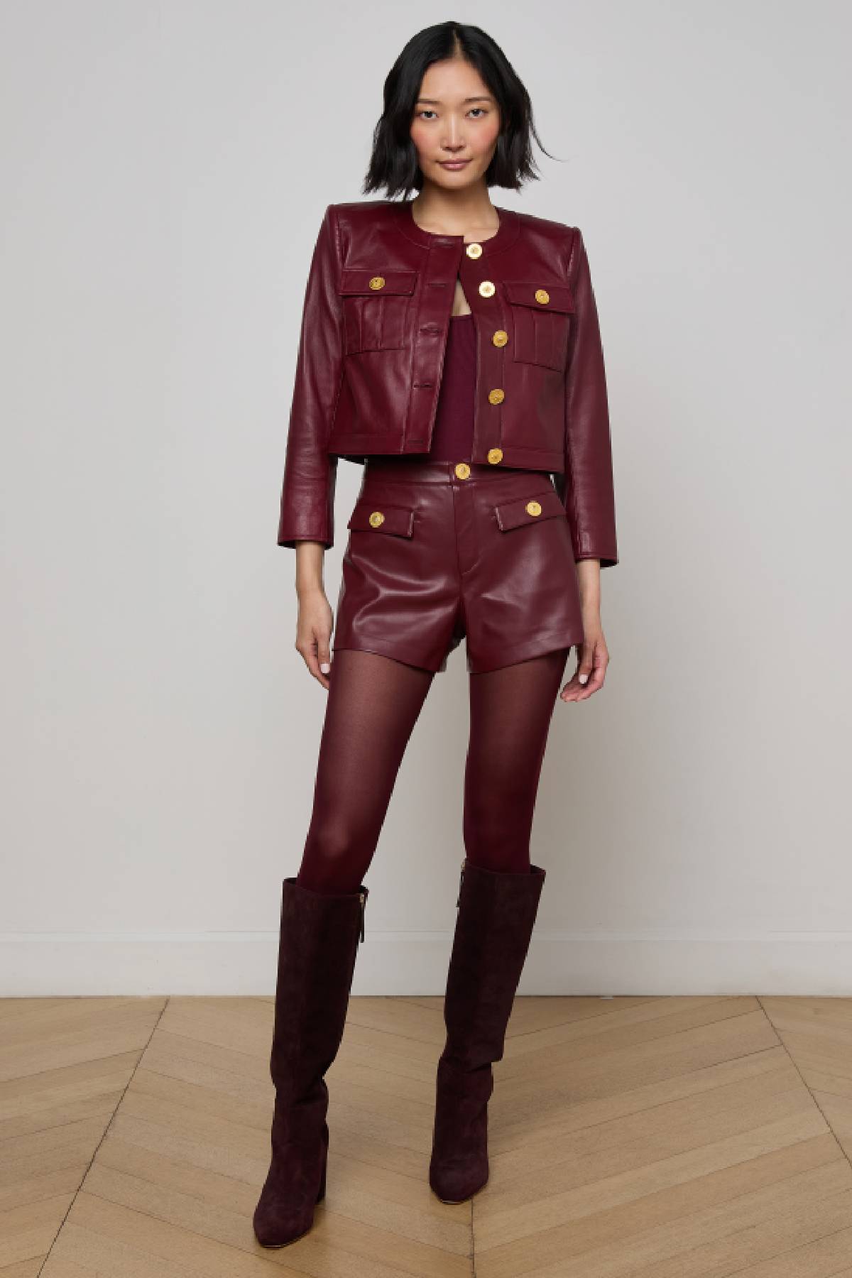 Chaqueta sin cuello L'Agence Deidra