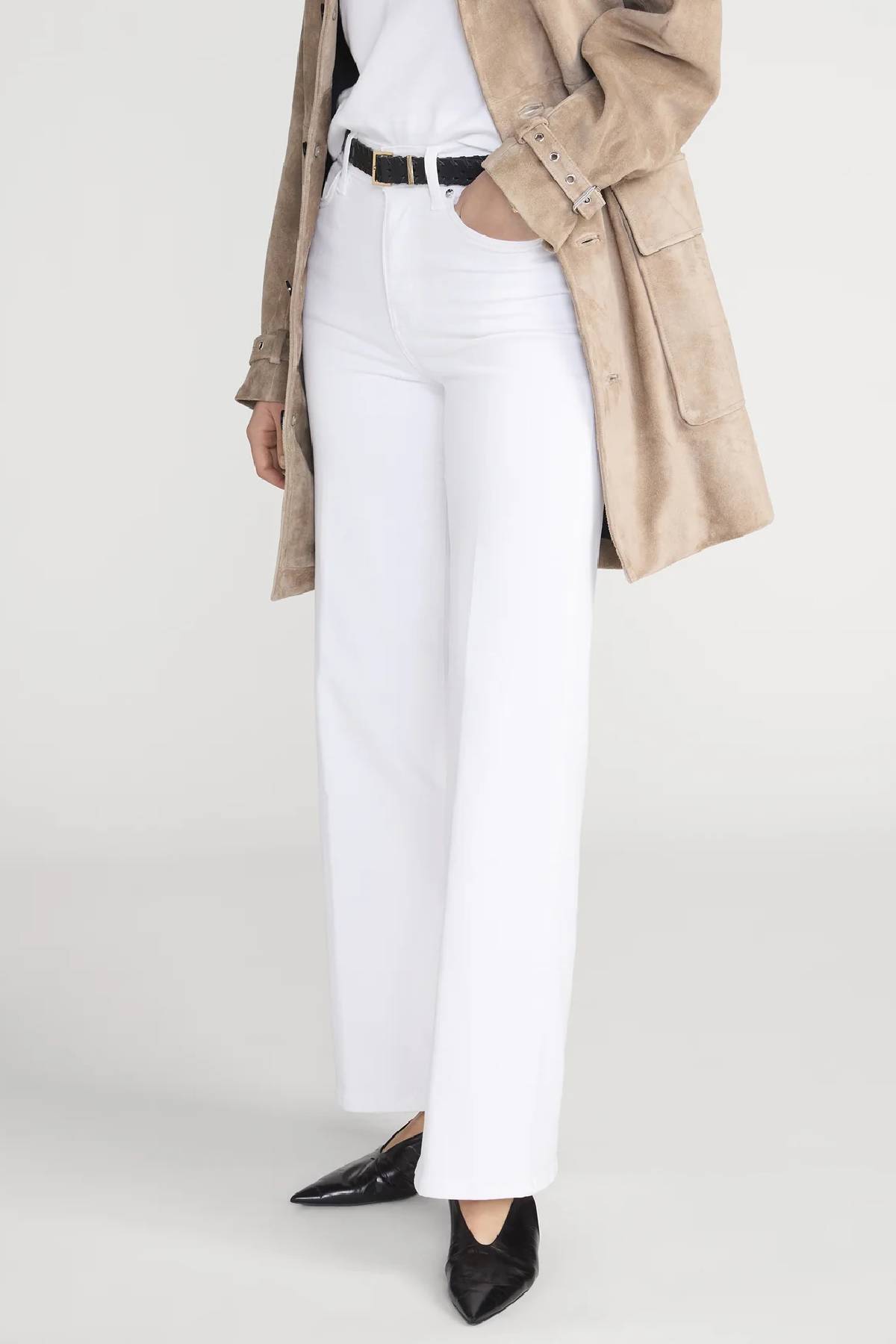 Frame Le Slim Palazzo Jeans - White