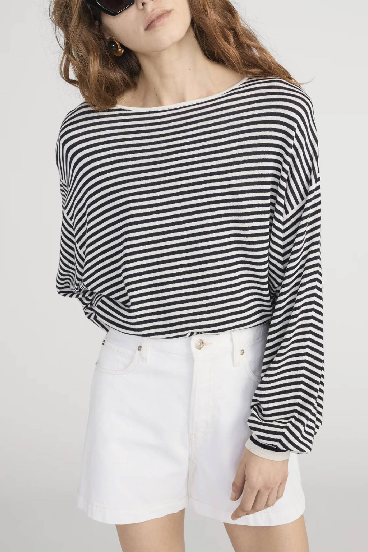 Frame The Striped Slouchy Sweater