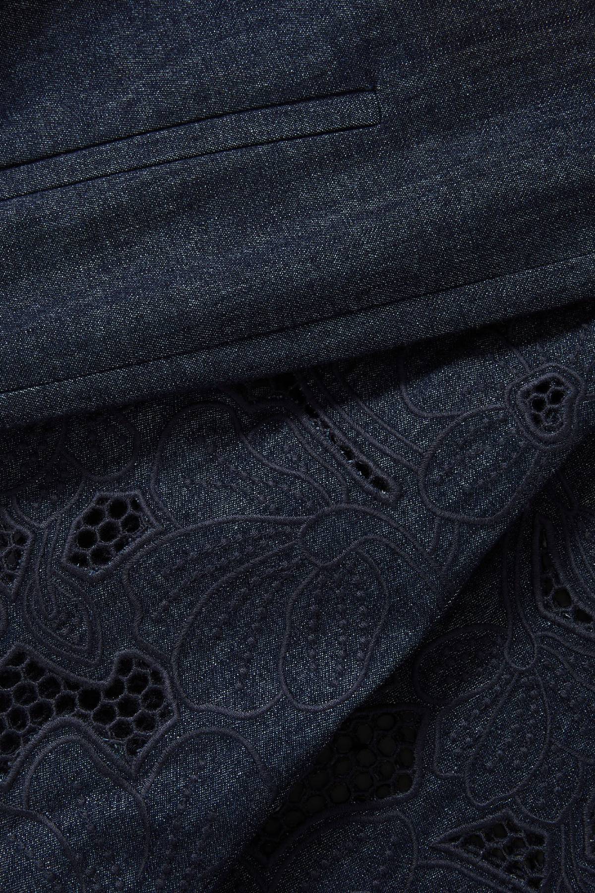 Veronica Beard Osborne Wide Leg Eyelet Pant