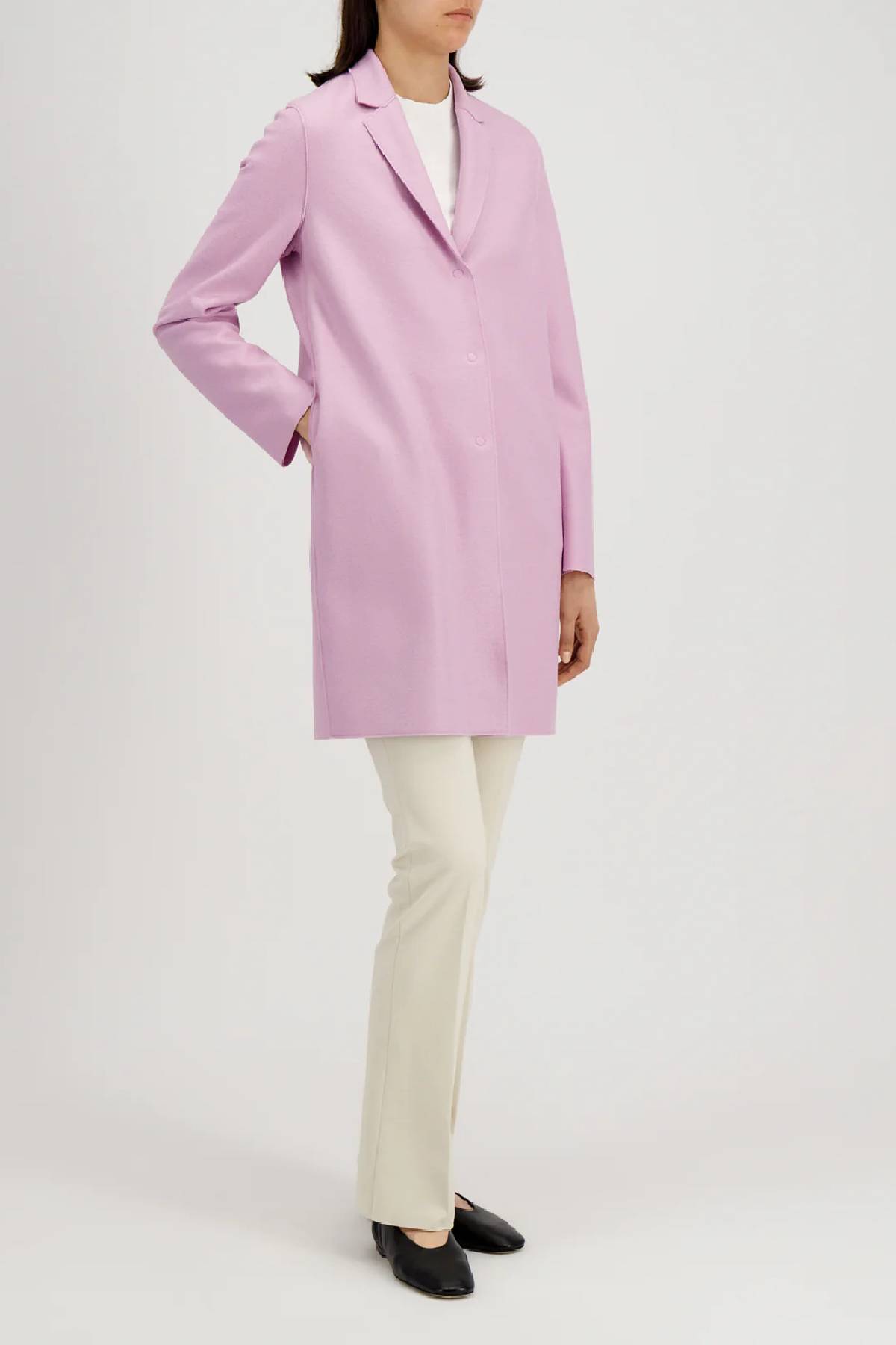 Harris Wharf Cocoon Coat Light Pressed Wool