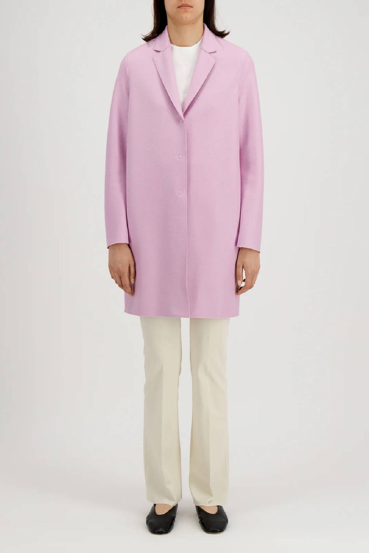 Harris Wharf Cocoon Coat Light Pressed Wool